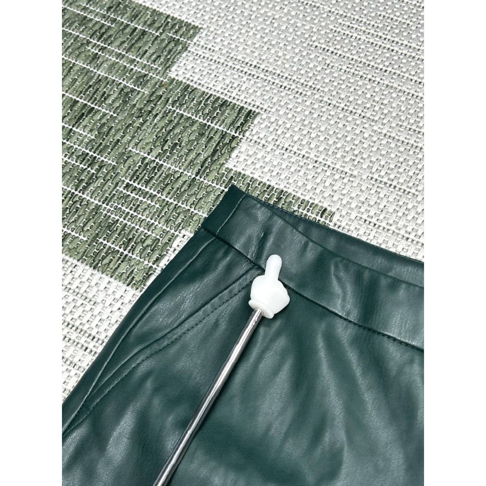 Zara Zara Pants Womens Large Green Faux Leather Skinny Pants Regular Women Green Zara High Rise Ankle Skinny Casual Party/Cocktail Size 36" / US 14 / IT 50 - 3 Thumbnail