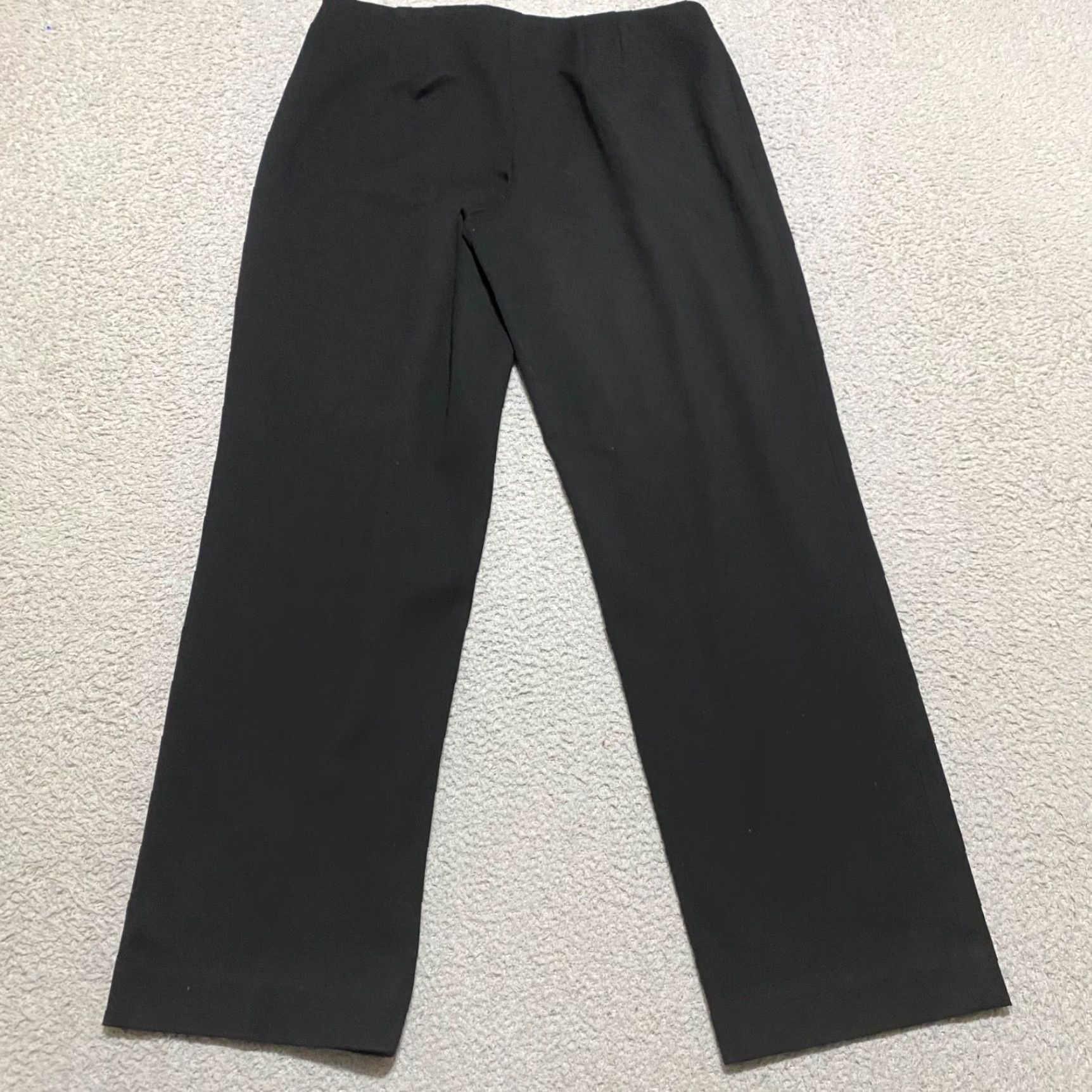 Talbots Talbots Womens 10P Dress Pants Black Straight Petites High Rise Ankle Business Size 32" / US 10 / IT 46 - 2 Thumbnail