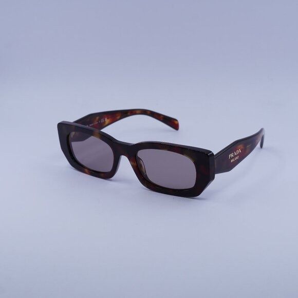 Prada Prada PRB05S 22A20I Sunglasses Poppy Havana Rectangle Frame Size ONE SIZE - 1 Thumbnail