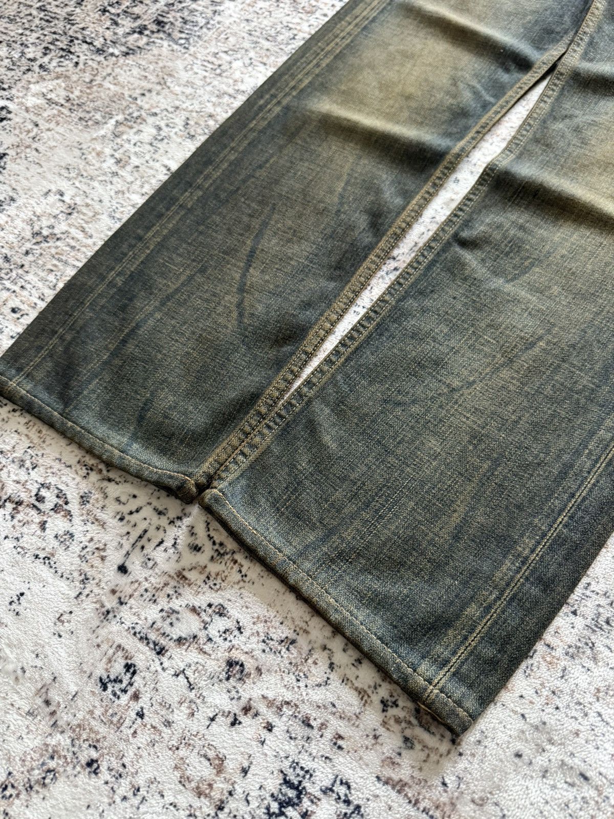 Le Grande Bleu (L.G.B.) Vintage Wrangler Gun Pocket Mud Wash Jeans Size US 30 / EU 46 - 8 Thumbnail