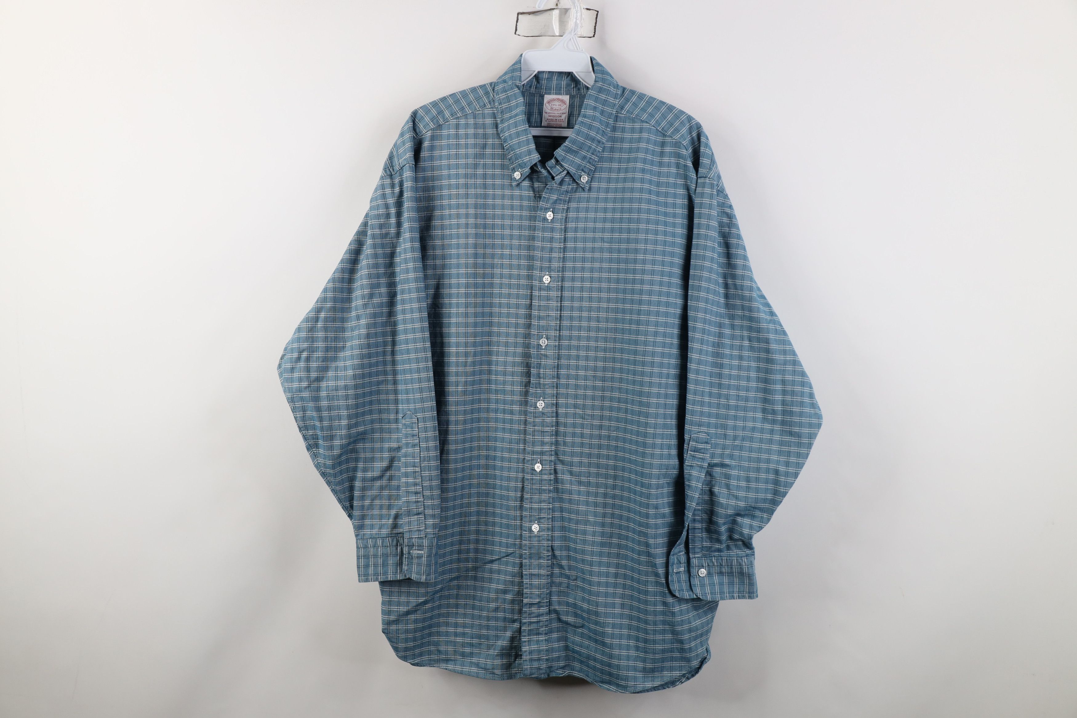 Brooks Brothers Vintage 90s Brooks Brothers Button Down Shirt Plaid USA Size US M / EU 48-50 / 2 - 1 Thumbnail