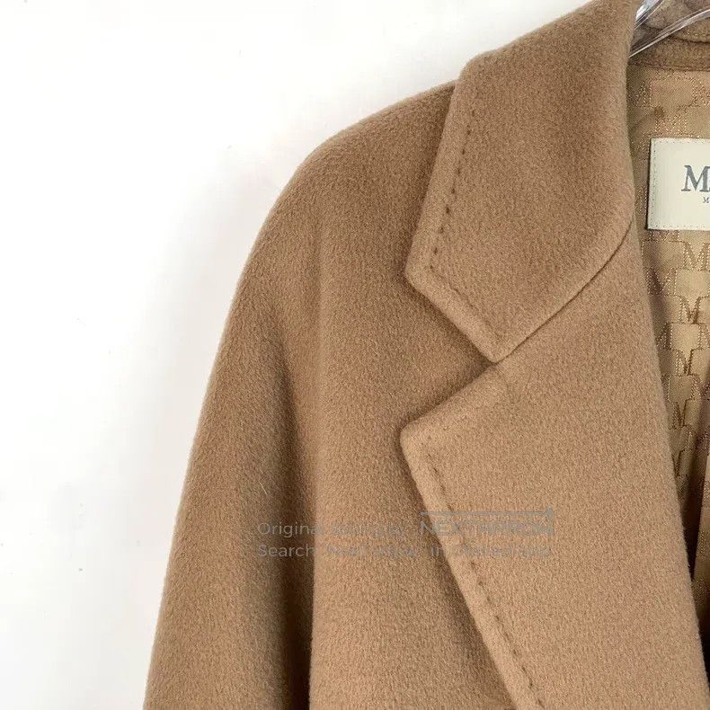 Max Mara Max Mara Brown Sheep Wool Lapel Double Breasted Belted Coa Size XS / US 0-2 / IT 36-38 - 3 Thumbnail