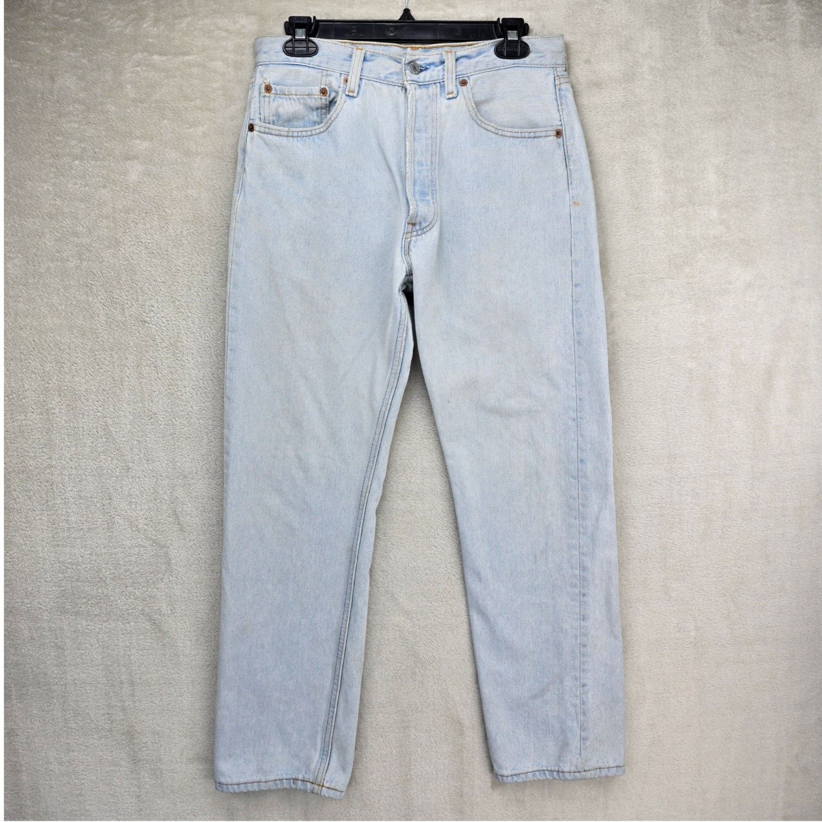 Levi's Vintage Levis 501 Jeans 32x30 (Fits 30x28) USA 90s *FLAWS* Size US 30 / EU 46 - 1 Thumbnail