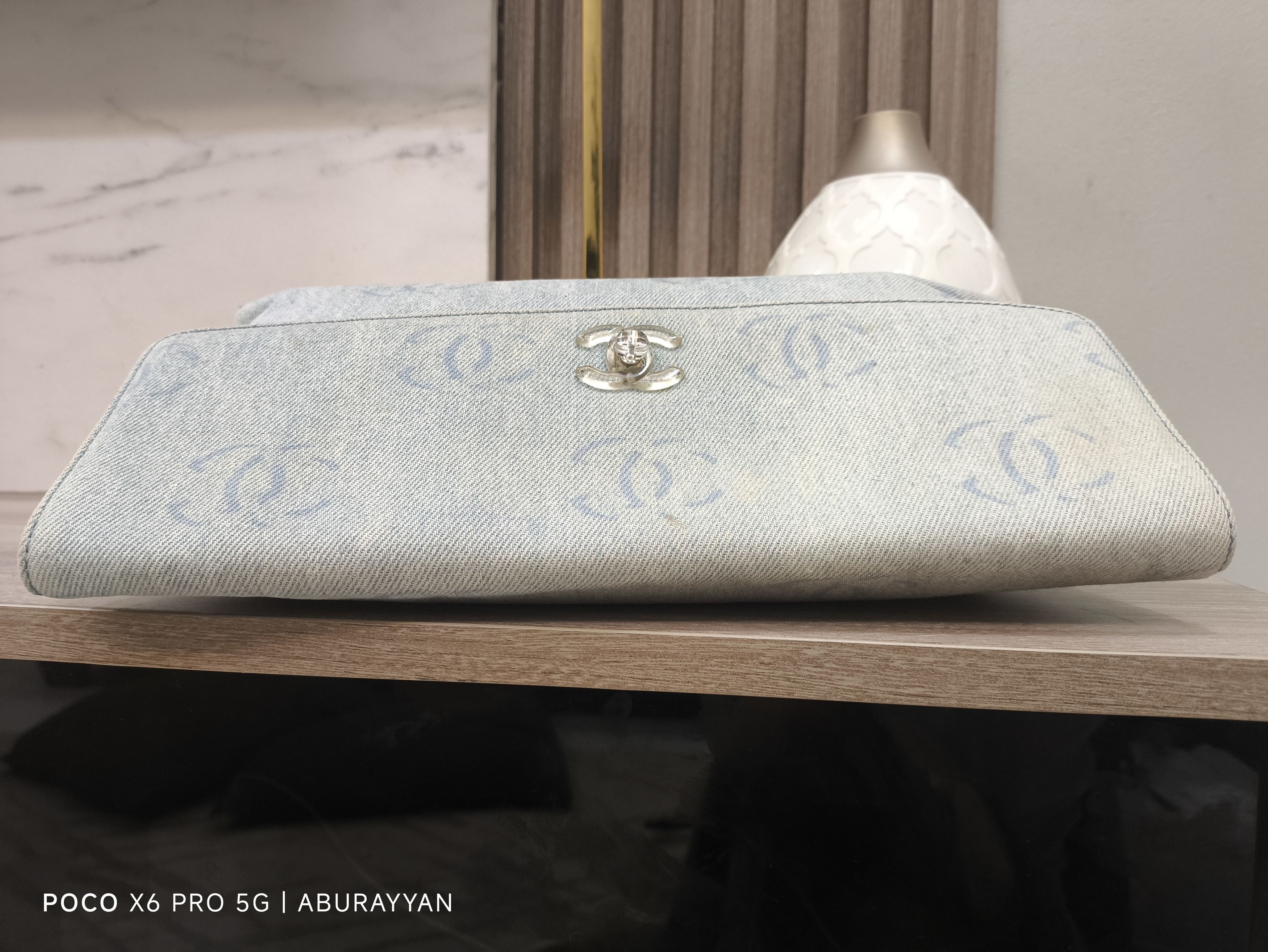 Chanel Chanel Blue CC Signature Denim Vintage Clutch Size ONE SIZE - 6 Thumbnail