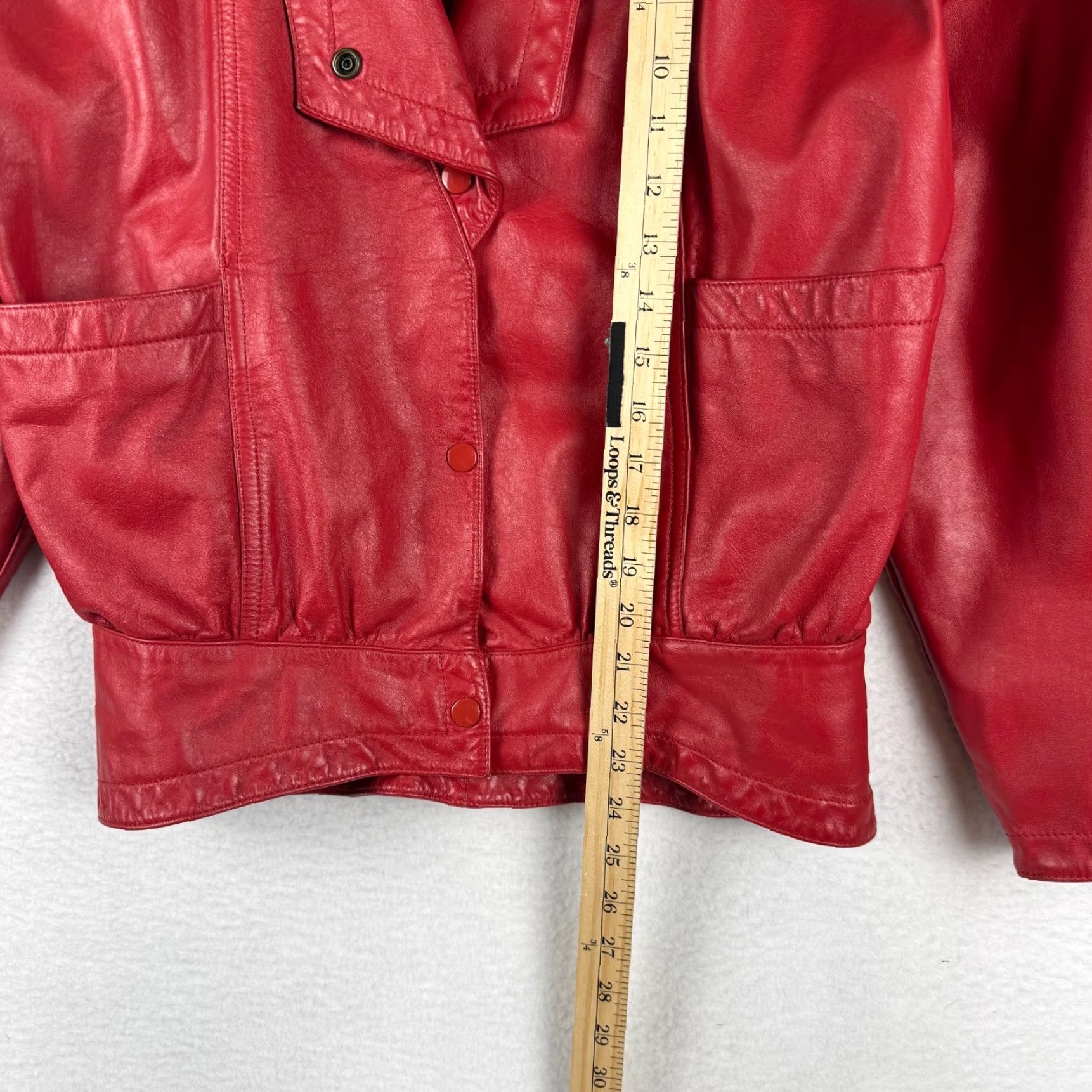 Vintage VINTAGE Wilsons Leather Motorcycle Jacket Womens Small Red Leather Moto 80s 90s Size S / US 4 / IT 40 - 6 Thumbnail