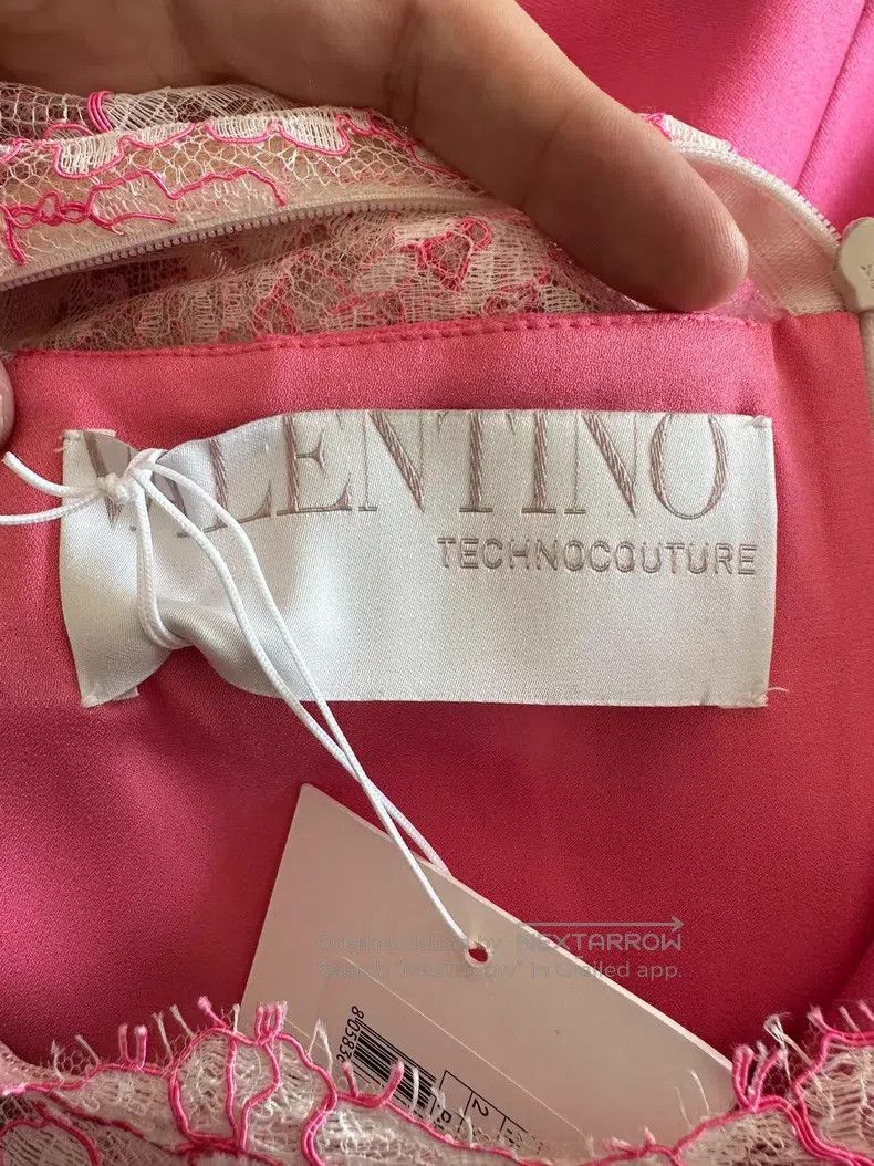 Valentino Valentino Pink lace women's dress Size L / US 10 / IT 46 - 5 Thumbnail