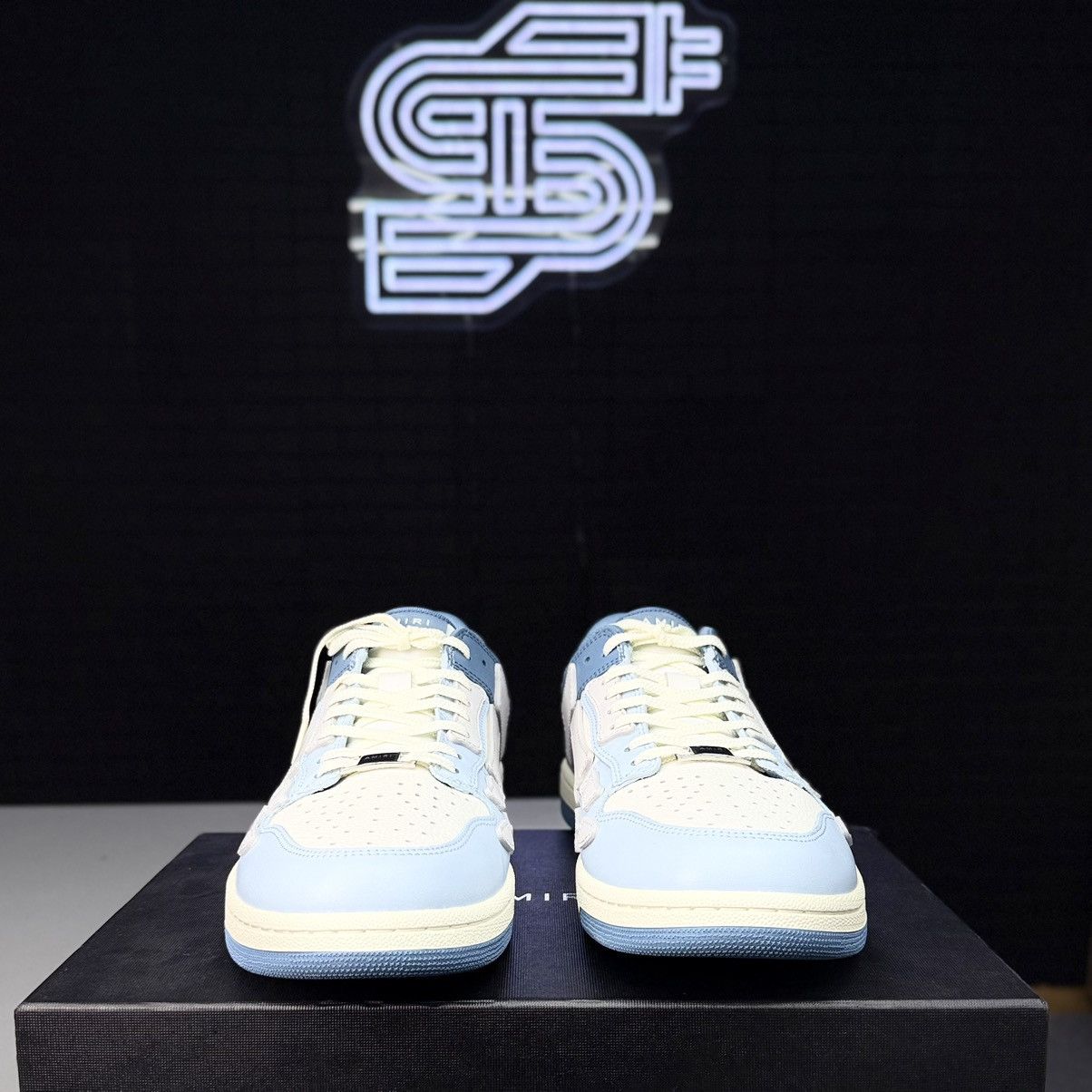 Amiri Amiri Skel-Top Low Blue/White/Blue Size US 14 / EU 47 - 3 Thumbnail
