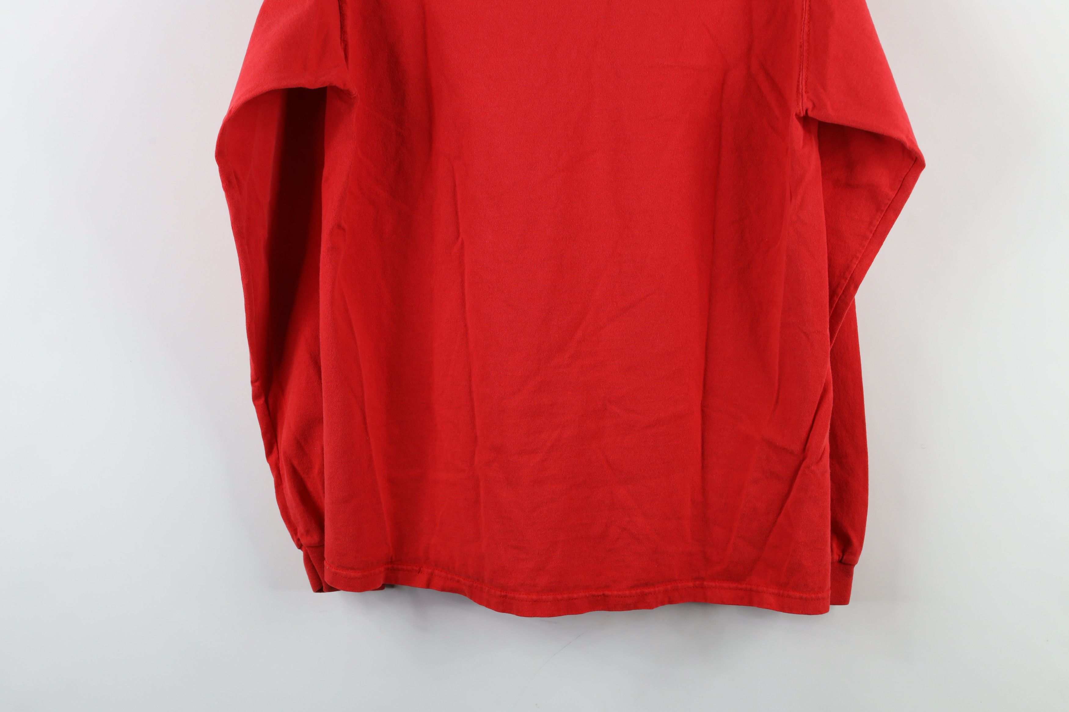 Vintage Vintage 90s Streetwear Mock Neck Long Sleeve T-Shirt Red Size US S / EU 44-46 / 1 - 12 Thumbnail