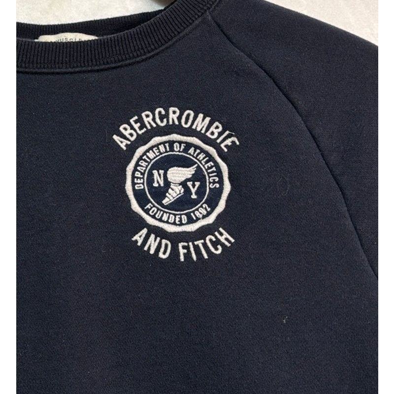 Abercrombie & Fitch ABERCROMBIE & FITCH Logo Muscle-Fit Fleece Sweatshirt Size S Size US S / EU 44-46 / 1 - 4 Thumbnail
