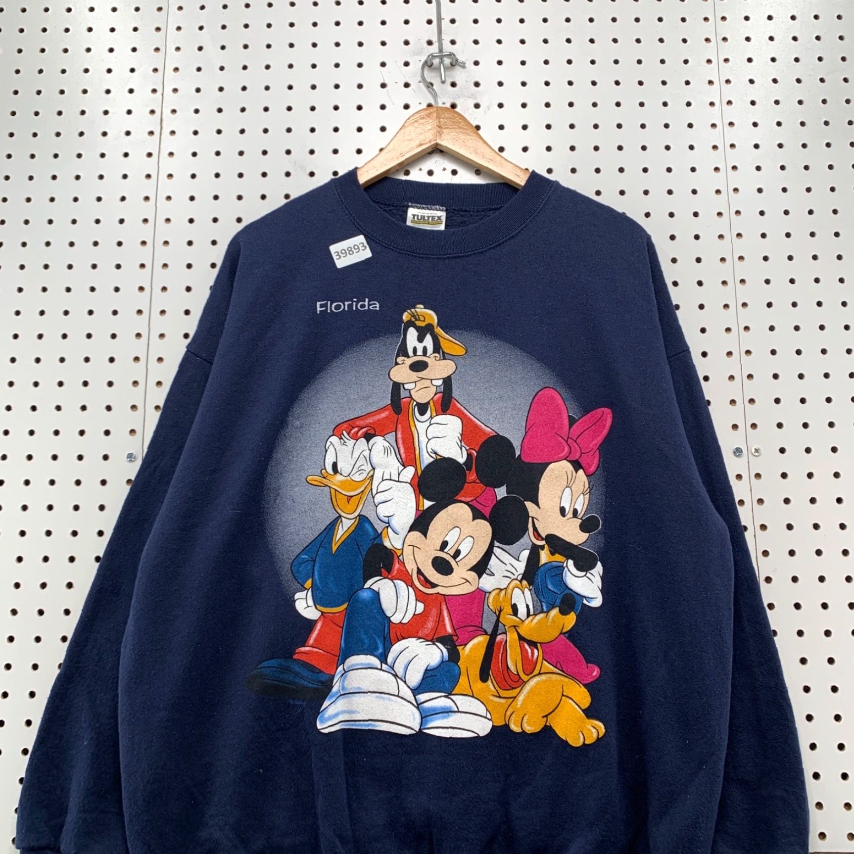 Tultex VINTAGE Mikey Mouse Minnie Crewneck Sweatshirt Men XL Navy Blue USA 24x28.5 Graphic Print Tultex 90s Cartoon Mens Size US XL / EU 56 / 4 - 3 Thumbnail