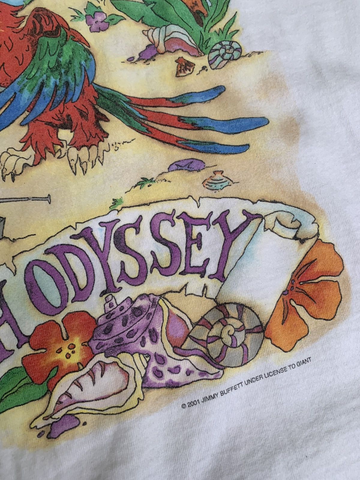 Band Tees × Vintage Vintage jimmy buffet a beach odyssey 2001 T shirt Size US L / EU 52-54 / 3 - 4 Thumbnail