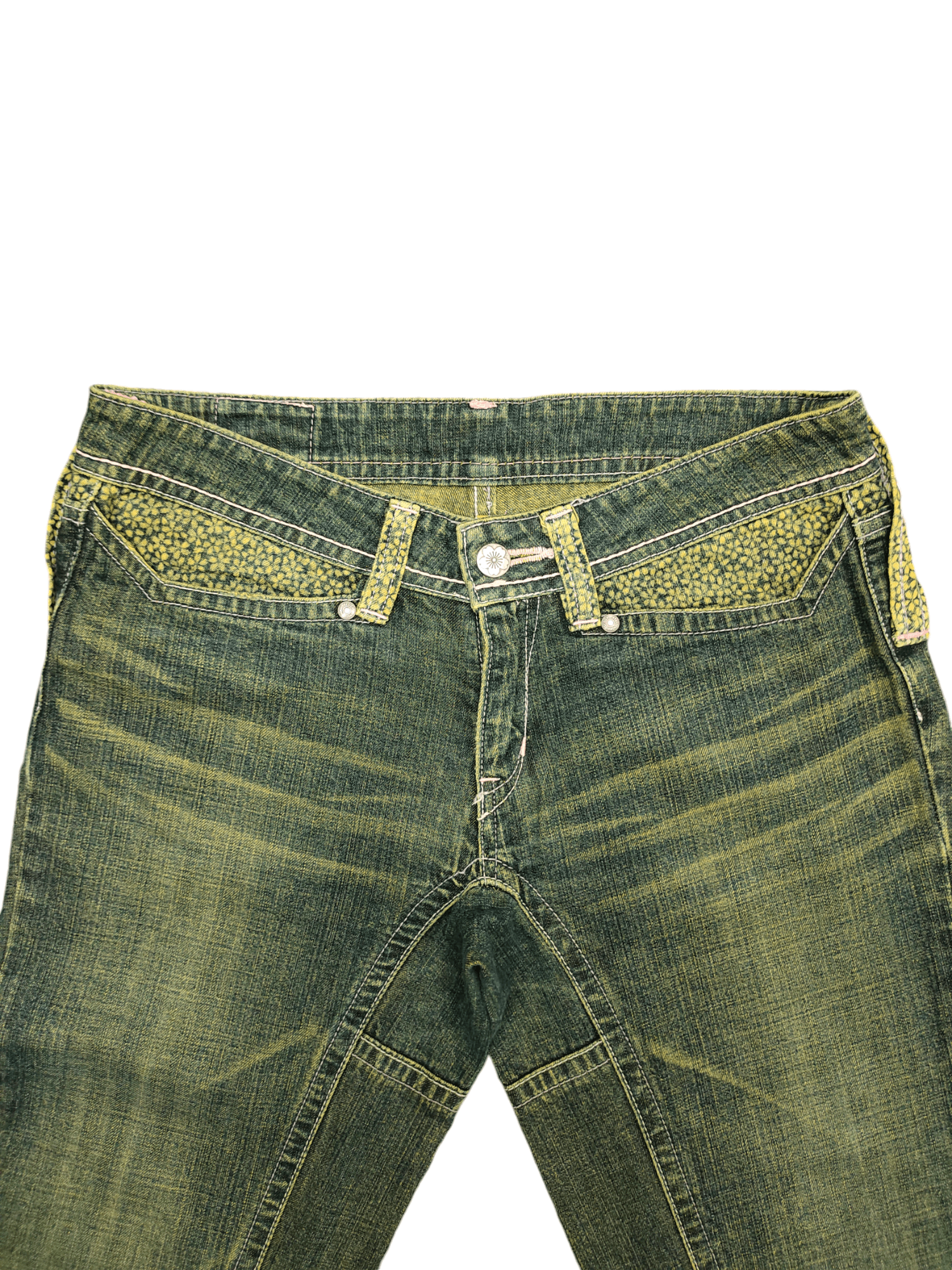 If Six Was Nine Flare Jeans Kyoto Homay Clawmark Faded Low Rise Bootcut Y2k Size US 28 / EU 44 - 4 Thumbnail
