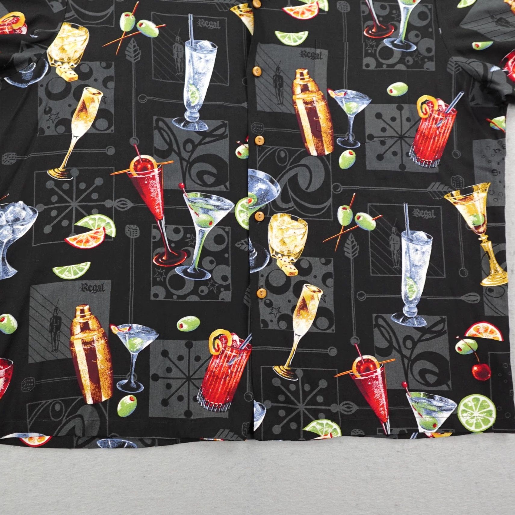Paradise Found Vintage Paradise Found Shirt Mens XL Black Cocktail Hawaiian Aloha Button Up Size US XL / EU 56 / 4 - 4 Thumbnail