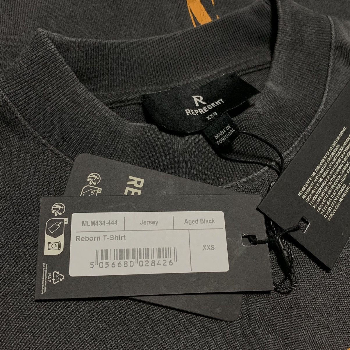 Represent Clo. Represent XXS Reborn Aged Black Tee Size US XXS / EU 40 - 4 Thumbnail