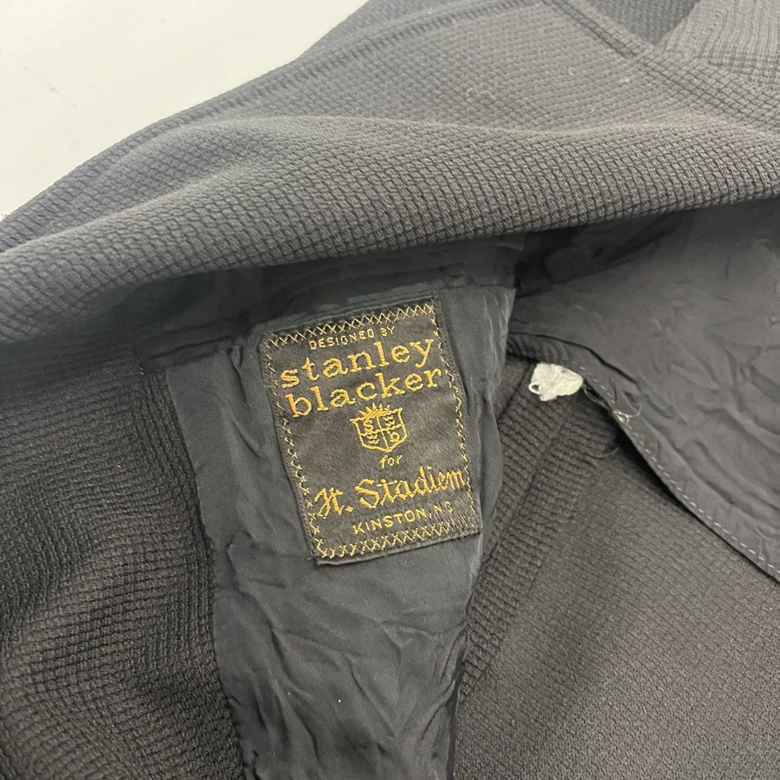 Other Vintage 50s Black Wool Pattern 2-Button Suit Jacket Size 46L - 3 Thumbnail