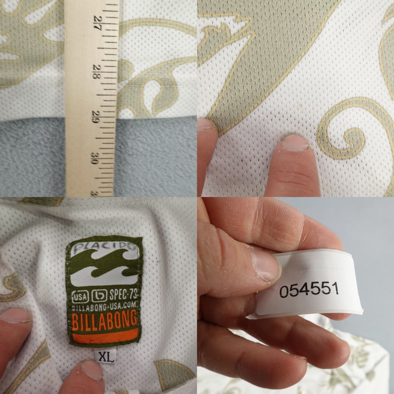 Billabong VINTAGE Billabong Shirt Mens XL White Beige Floral Hawaiian Aloha 90s Button-Up Short Sleeve Size US XL / EU 56 / 4 - 8 Thumbnail