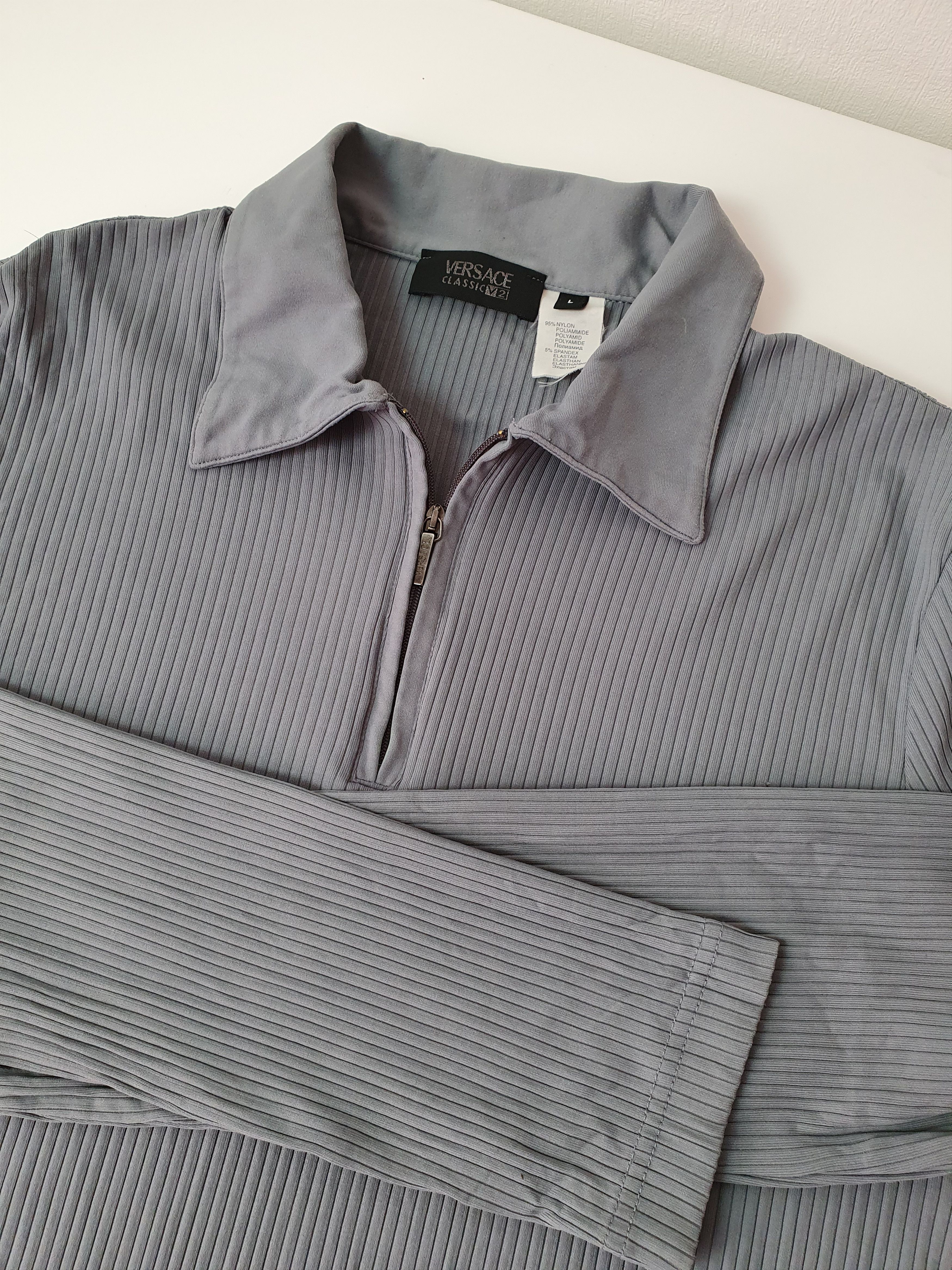 Versace Versace Classic V2 Gray Sweater Gianni Versace long sleeve Size US L / EU 52-54 / 3 - 3 Thumbnail