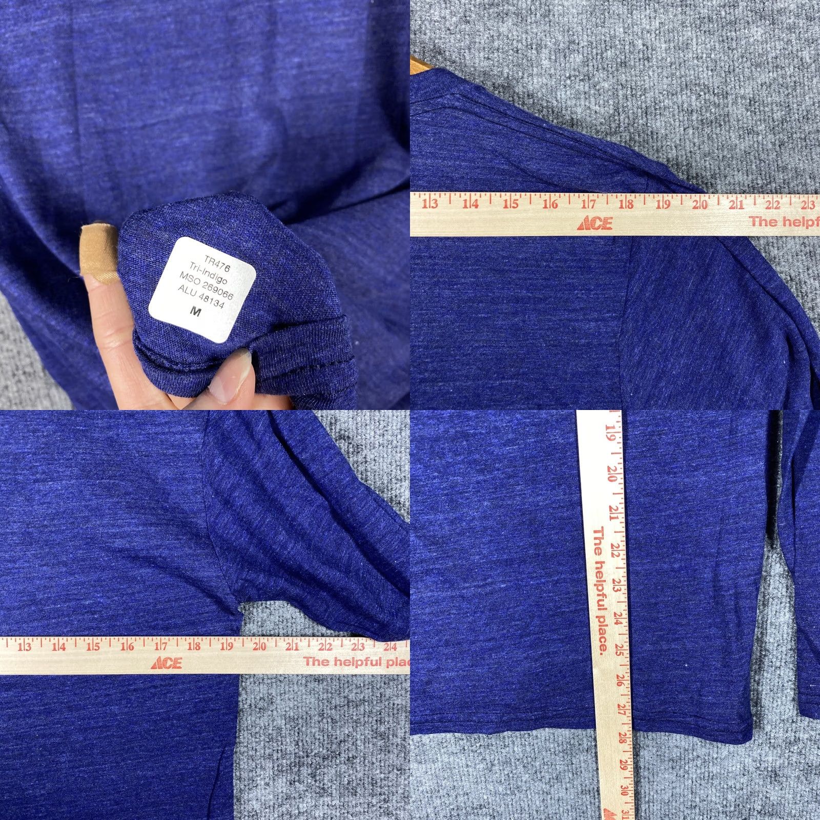 American Apparel Chinati Foundation T Shirt M Donald Judd Marfa Texas Long Sleeve V Neck NWT Blue Size US M / EU 48-50 / 2 - 8 Thumbnail