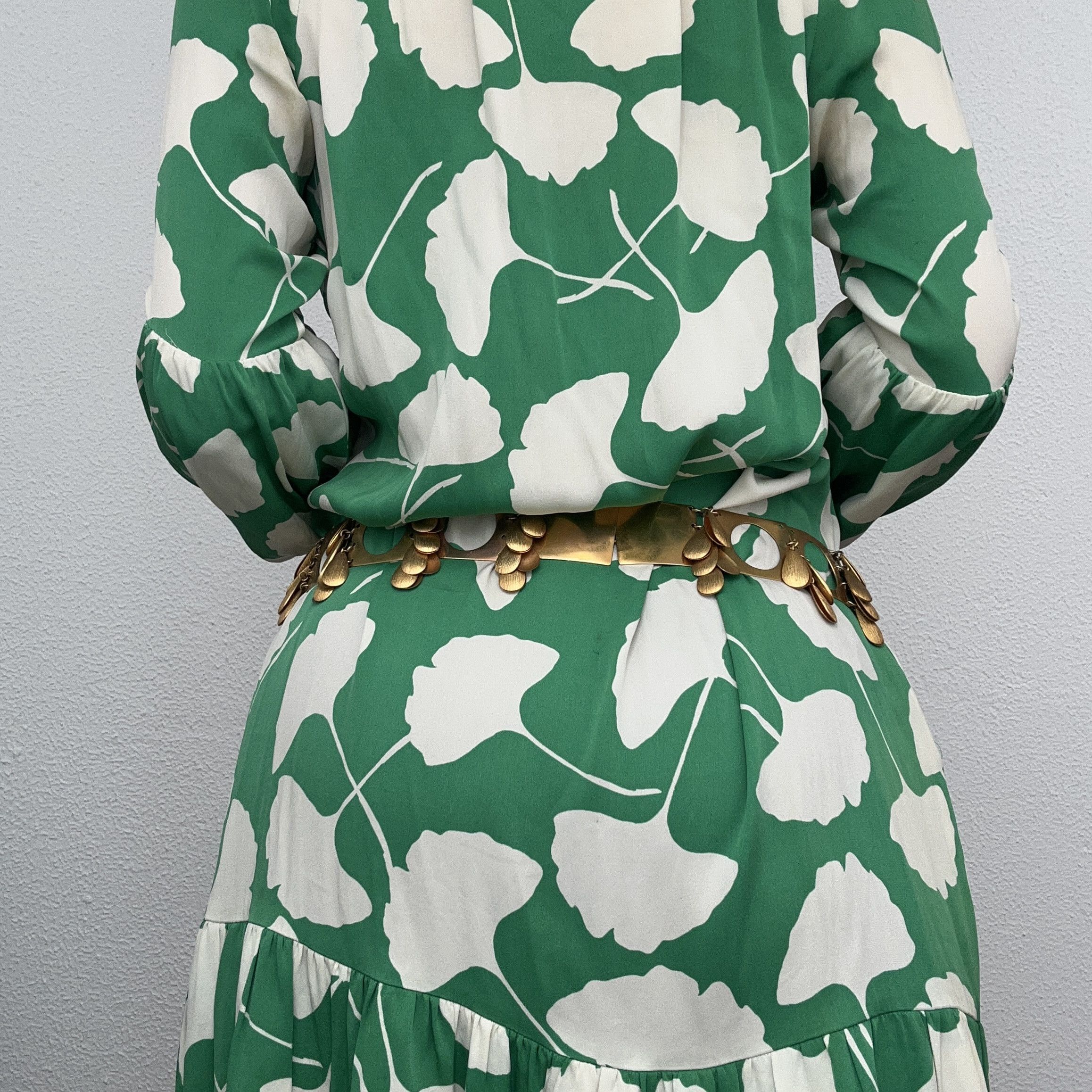 Vintage Vintage 1970s Gold Brutalist Leaf Belt Size ONE SIZE - 2 Thumbnail
