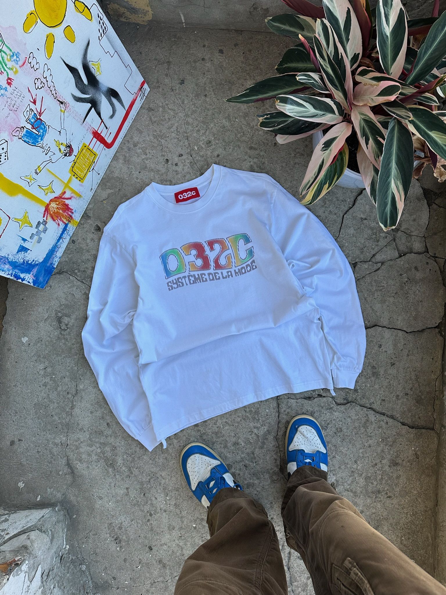 032c 032c Big Logo White Longsleeve T-Shirt acid logo Size US M / EU 48-50 / 2 - 1 Thumbnail