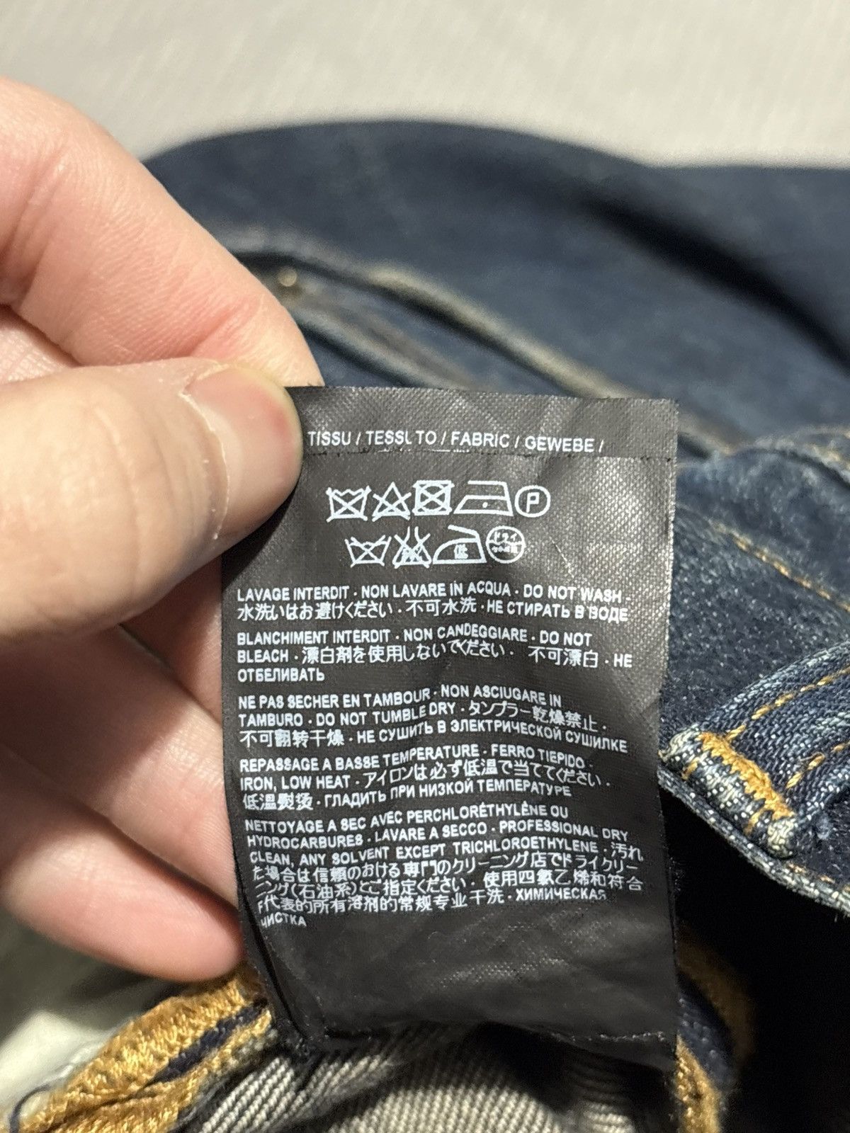 Saint Laurent Paris SS16 Hedi Slimane D02 Jeans Sandwash Navy Denim distressed Size US 28 / EU 44 - 12 Thumbnail