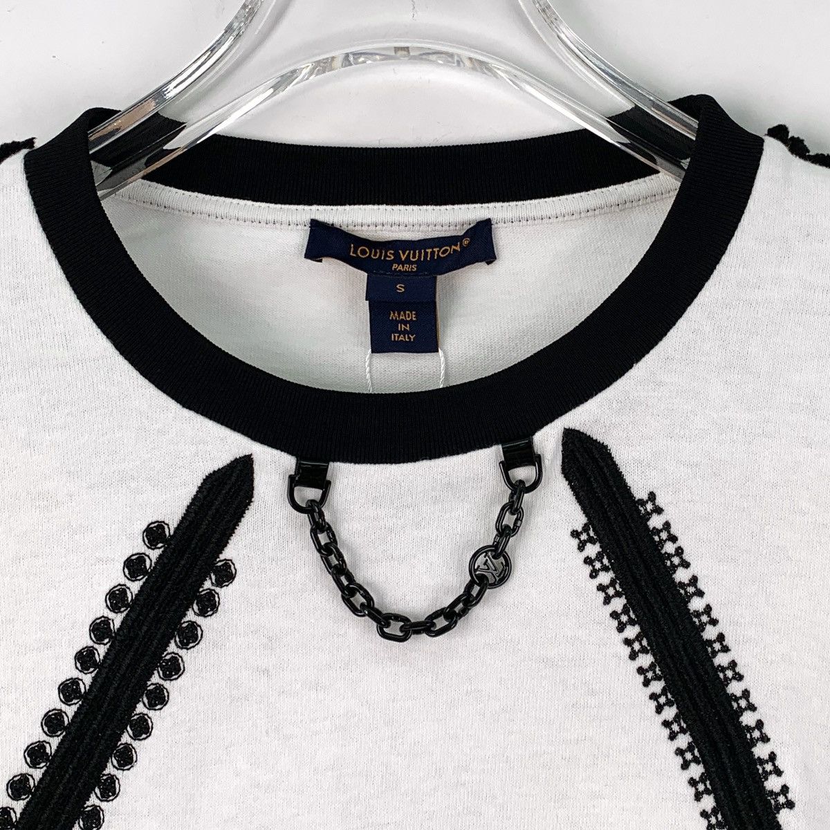 Louis Vuitton Louis Vuitton Chain Decor Short Sleeve T-Shirt K26WX Size S / US 4 / IT 40 - 4 Thumbnail