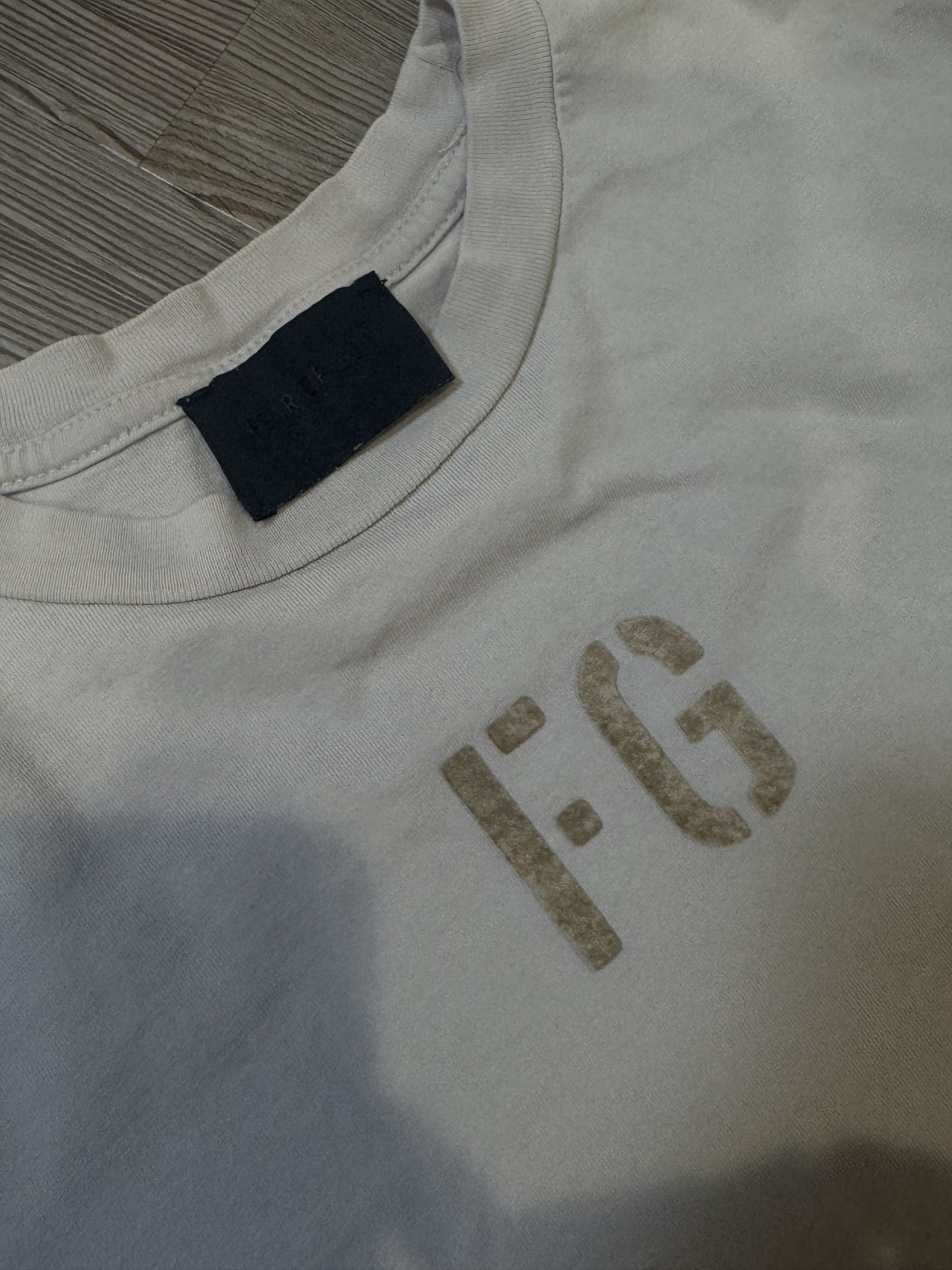Fear of God Fear of God Seventh Collection "FG" Cream T-Shirt Size US M / EU 48-50 / 2 - 6 Thumbnail