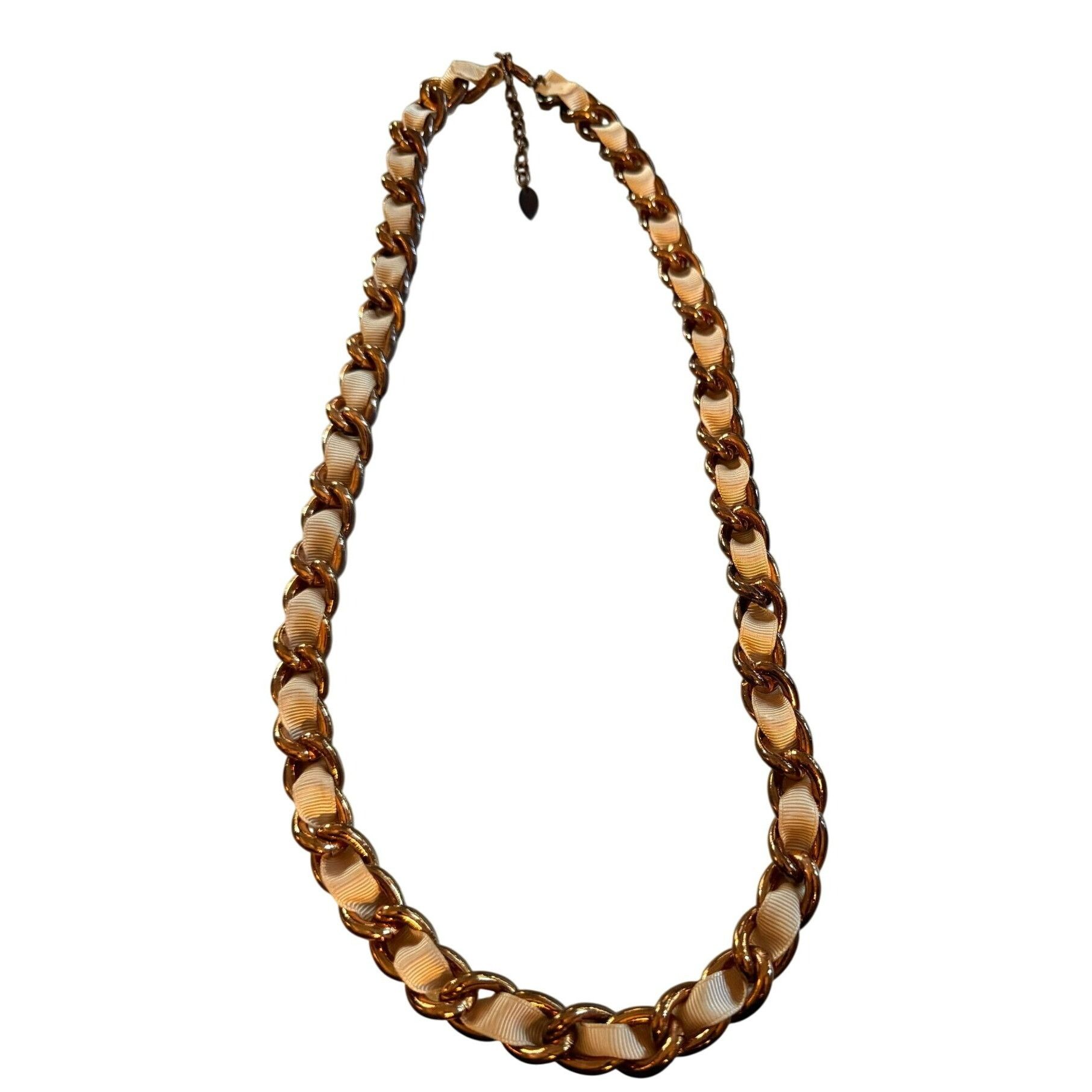 Coldwater Creek Vintage Coldwater Creek Gold-Tone Chain Link Necklace With W Size ONE SIZE - 1 Thumbnail