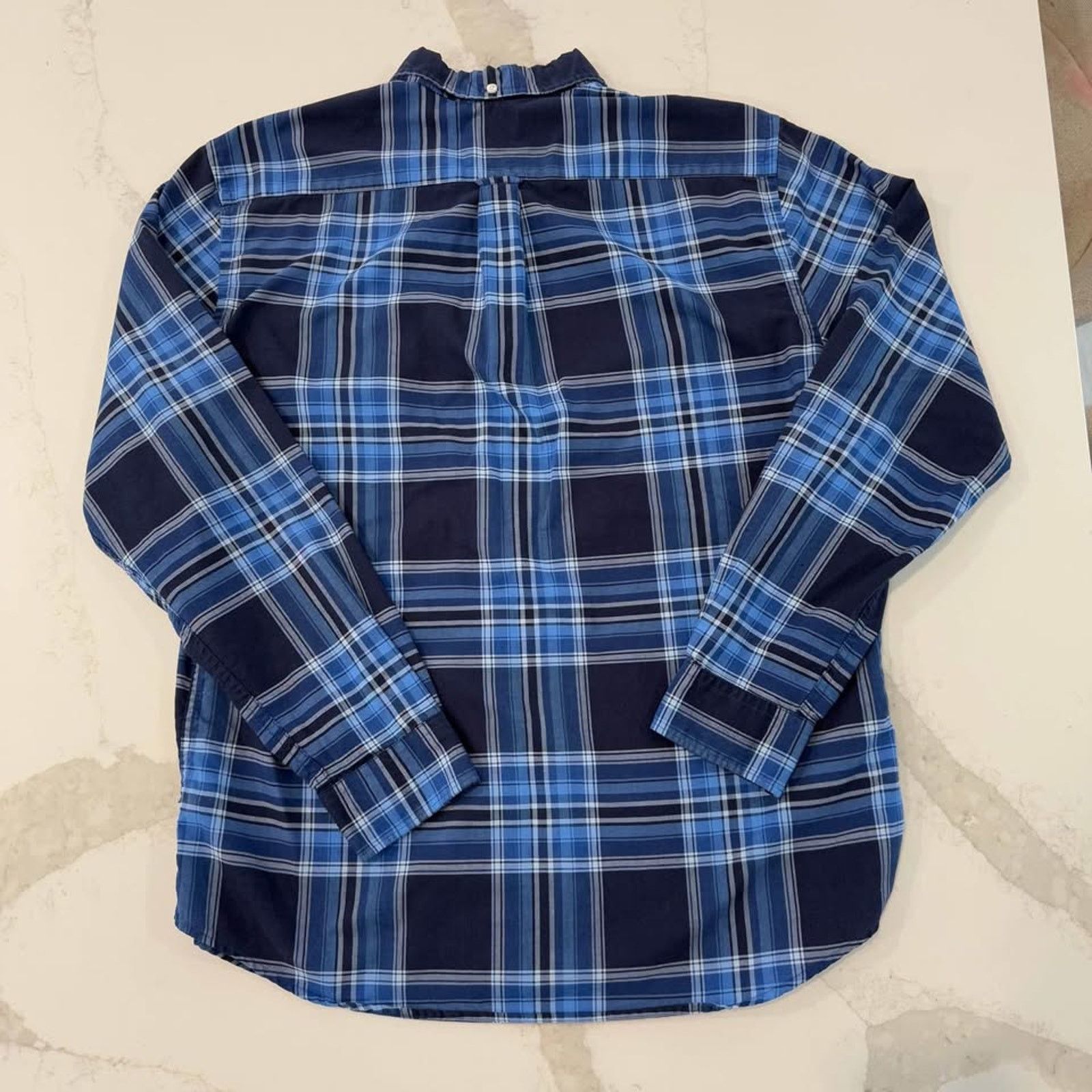 Dockers Dockers Long Sleeve Button Up Blue Plaid Shirt Mens Size 2XL Size US XXL / EU 58 / 5 - 6 Thumbnail