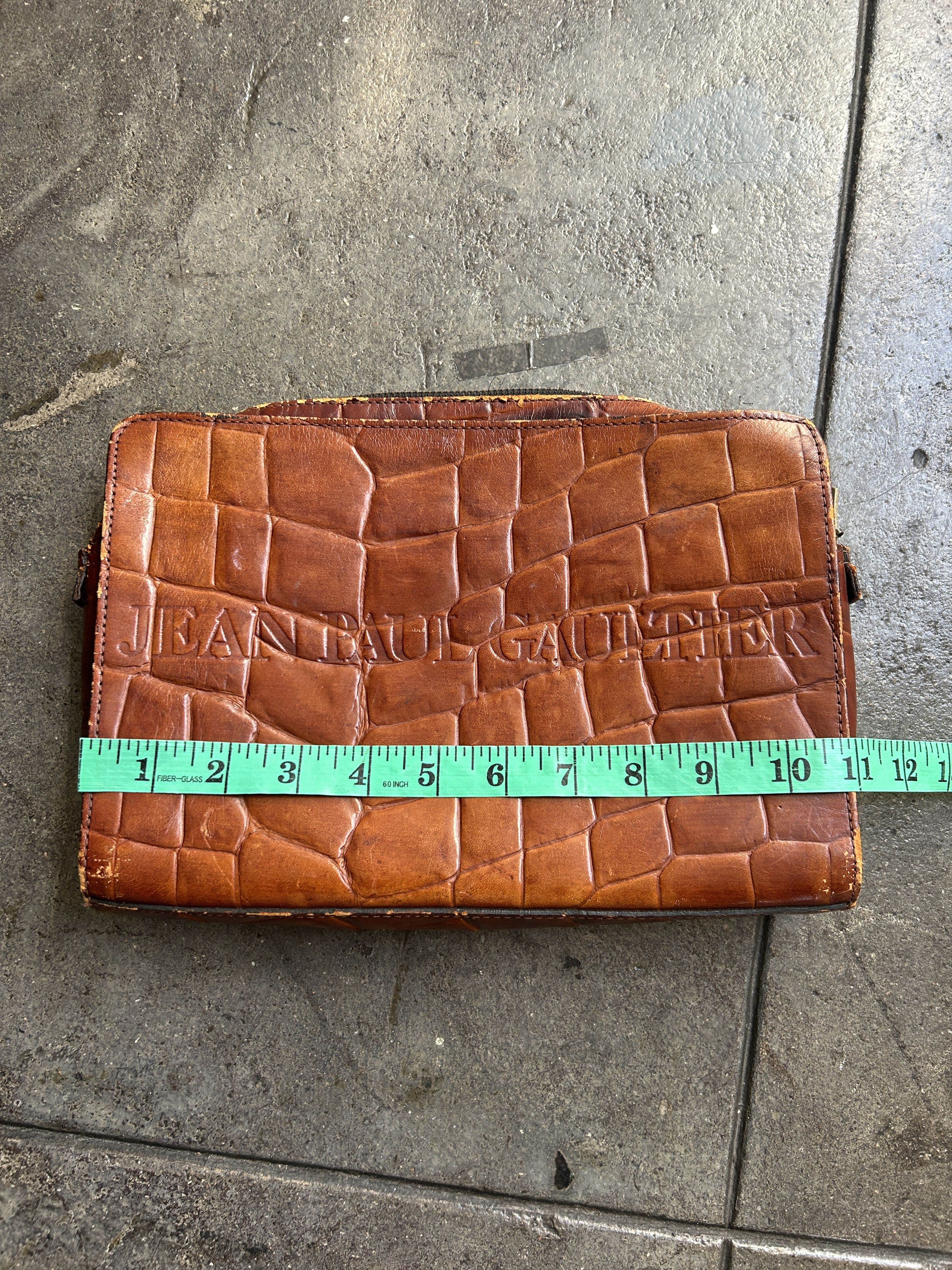Jean Paul Gaultier Vintage JPG Alligator Embossed Leather Clutch Size ONE SIZE - 8 Thumbnail