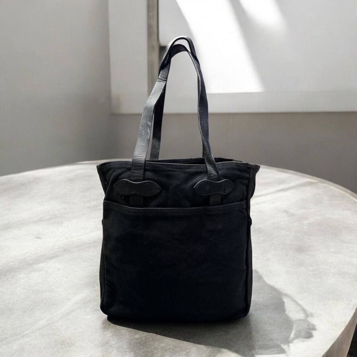 Filson VINTAGE FILSON RUGGED TWILL LEATHER STRAP TOTE BAG Size ONE SIZE - 2 Thumbnail