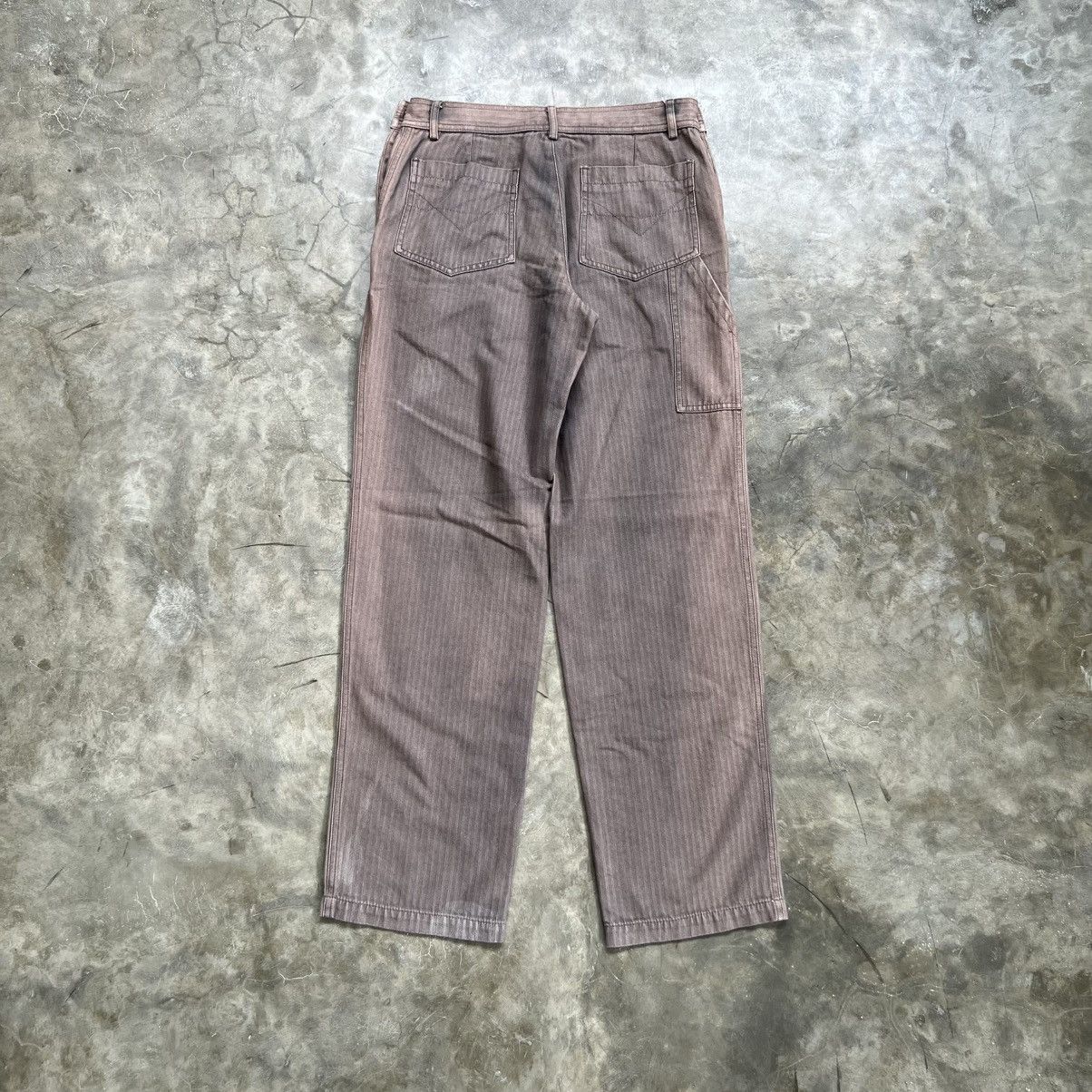 VERRI Verri Washed Snape Panel Pinstripe Regular Fit Pants Size US 34 / EU 50 - 3 Thumbnail