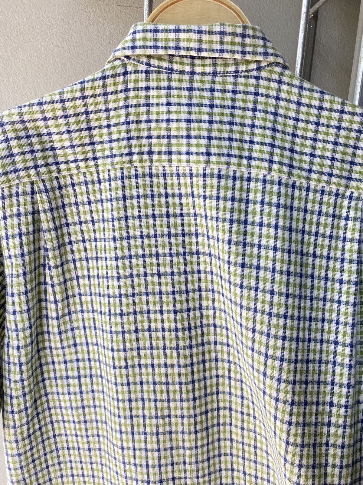 Beams Plus BEAMS Green, White, and Blue Checkered Short-Sleeve Shirt Size US M / EU 48-50 / 2 - 8 Thumbnail