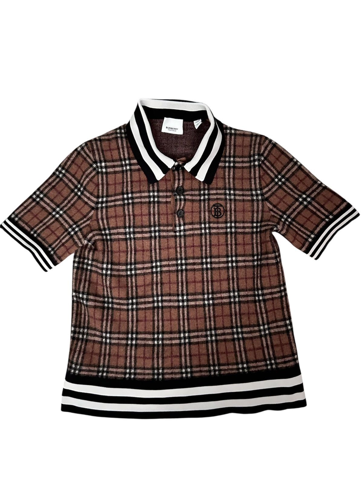 Burberry Burberry Monogram Wool Polo Shirt Size US XS / EU 42 / 0 - 1 Thumbnail