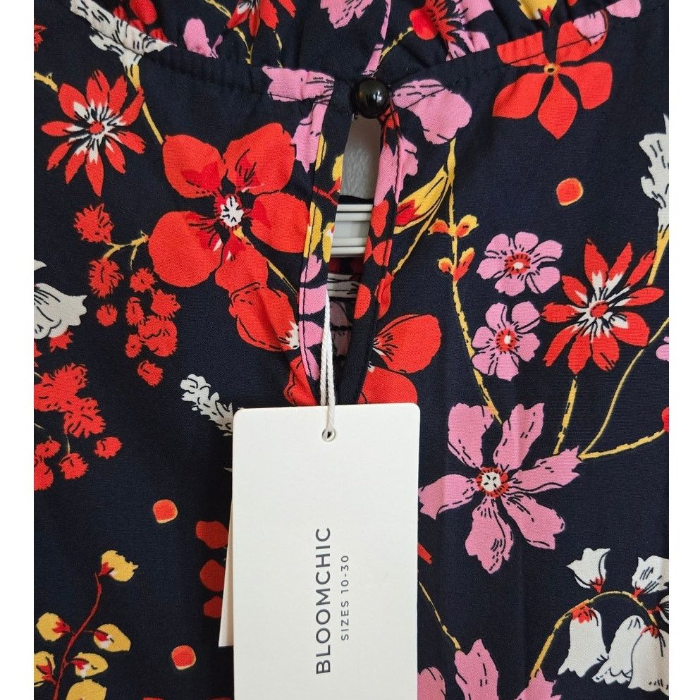 Other Women’s XL 14-16 Sleeveless Floral Dress Black Multicolor Size XL / US 12-14 / IT 48-50 - 7 Thumbnail