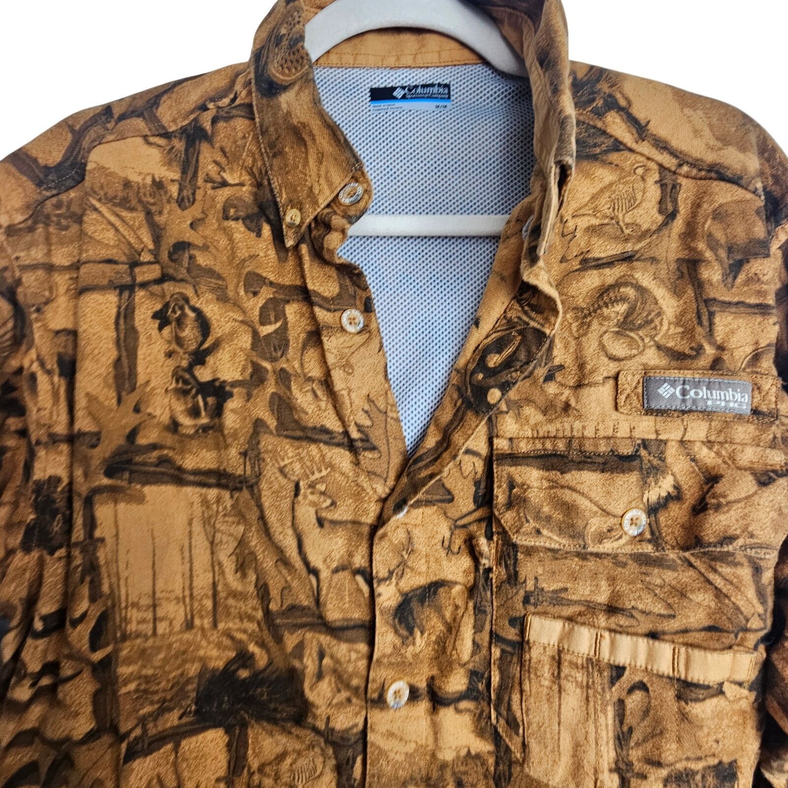 Columbia Columbia PHG Mens Flannel Hunting Shirt Size M Animal Print Size US M / EU 48-50 / 2 - 2 Thumbnail