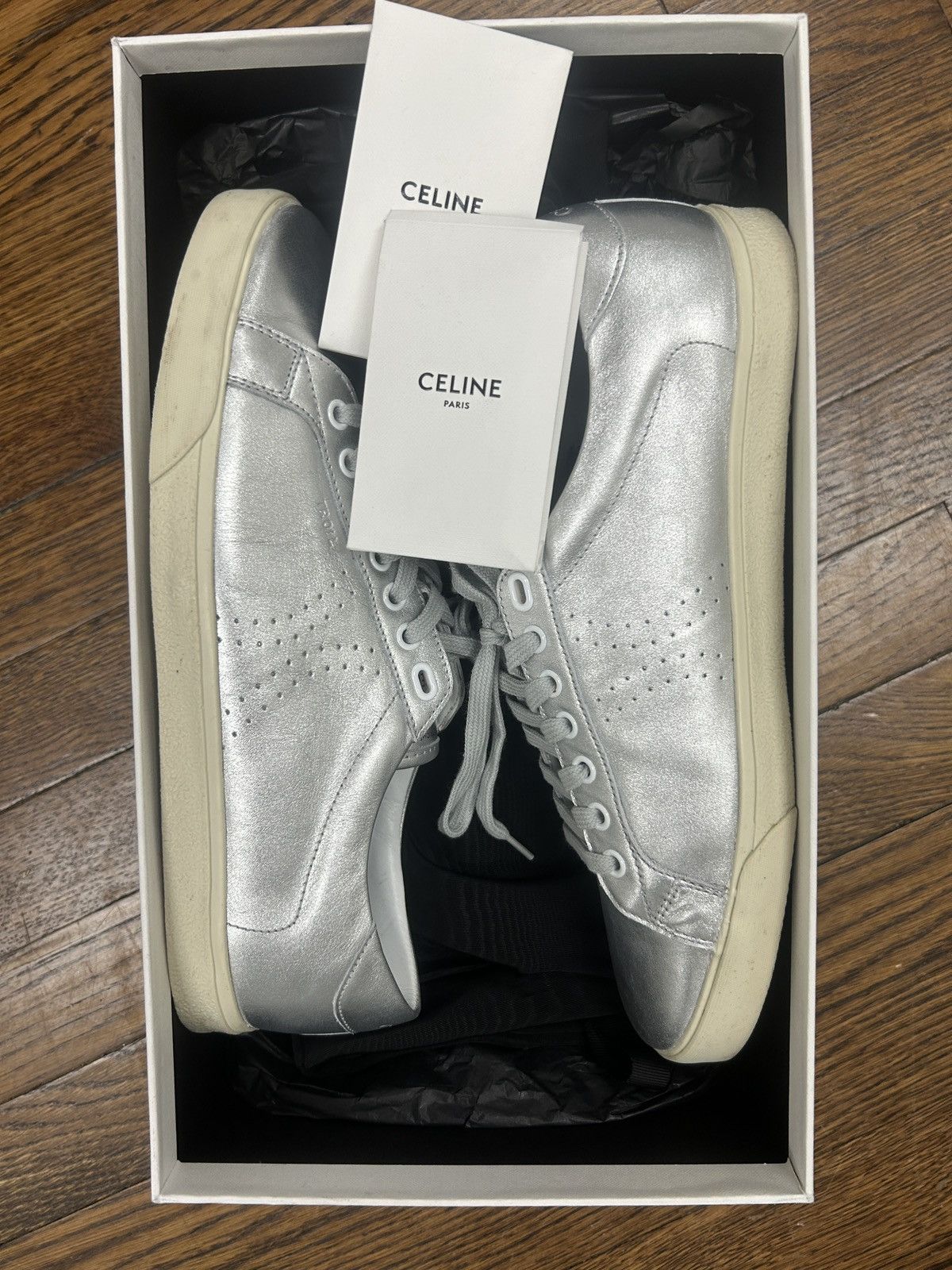 Celine WB! HEDI SLIMANE Triomphe Perforated Sneakers Size US 9 / EU 42 - 2 Thumbnail