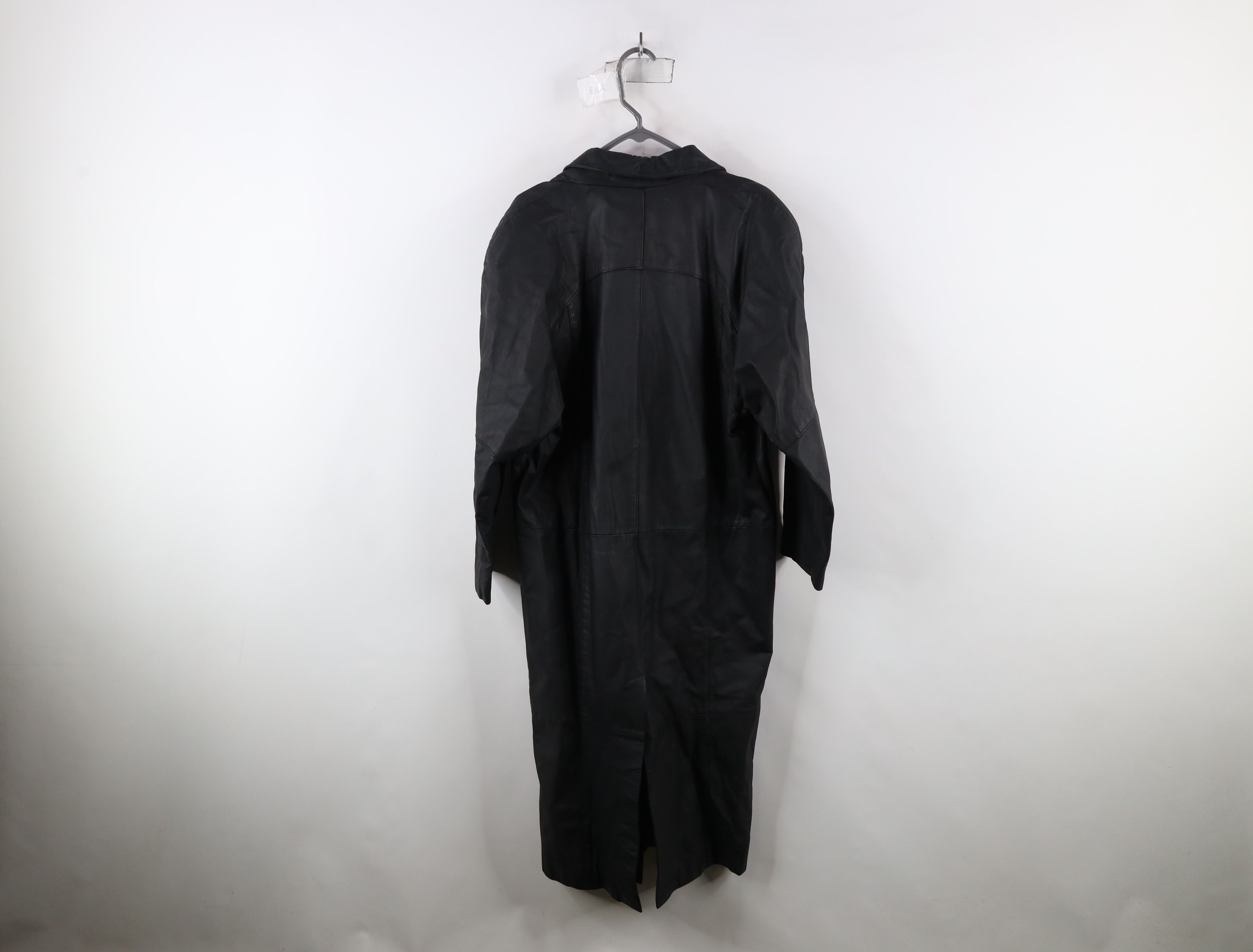 Vintage Vintage 90s Streetwear Goth Leather Trench Coat Jacket Size M / US 6-8 / IT 42-44 - 13 Thumbnail