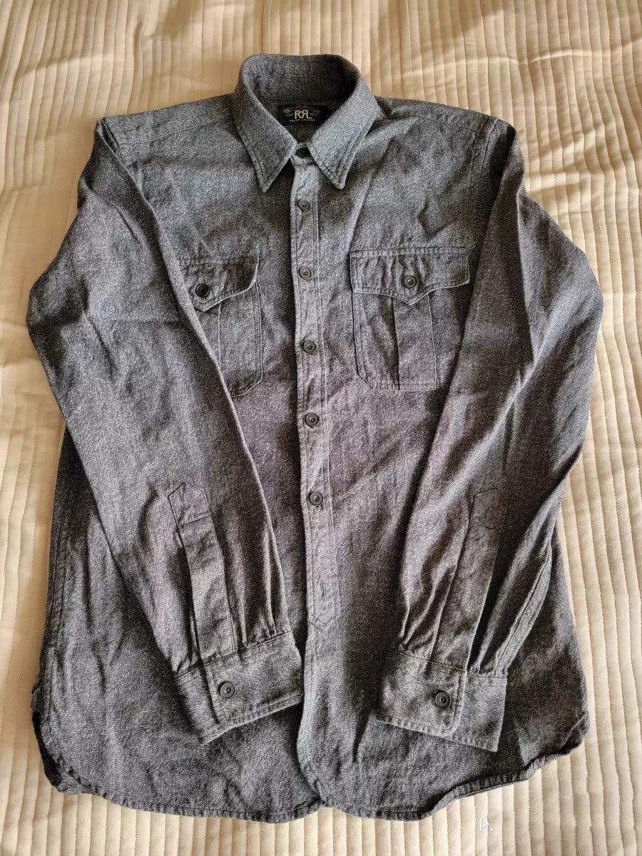 RRL Ralph Lauren Black Pepper Long Sleeve Shirt by RRL Size US M / EU 48-50 / 2 - 1 Thumbnail