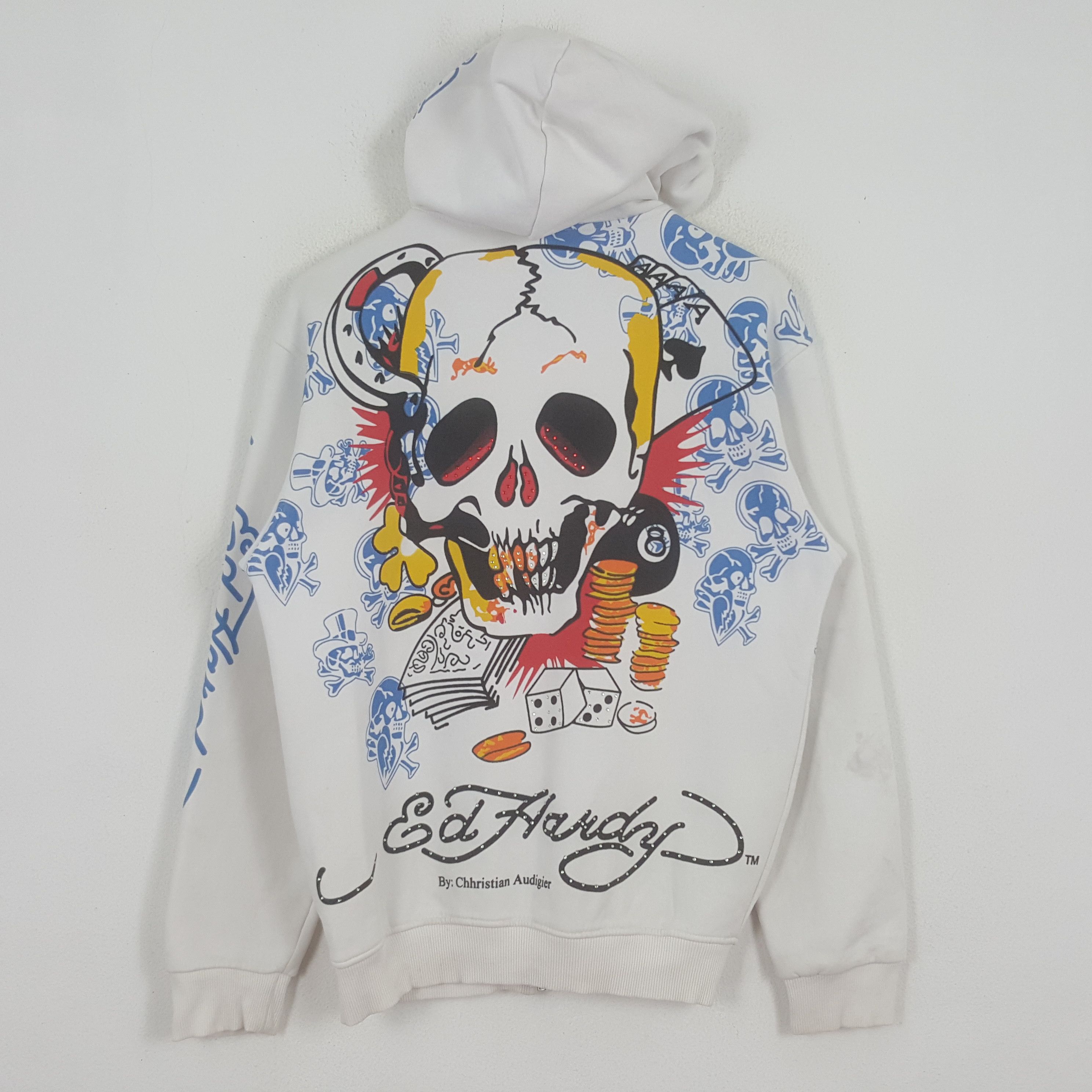 Christian Audigier × Vintage Vintage Christian Audigier Zipper Swester Hoodie Size US M / EU 48-50 / 2 - 3 Thumbnail