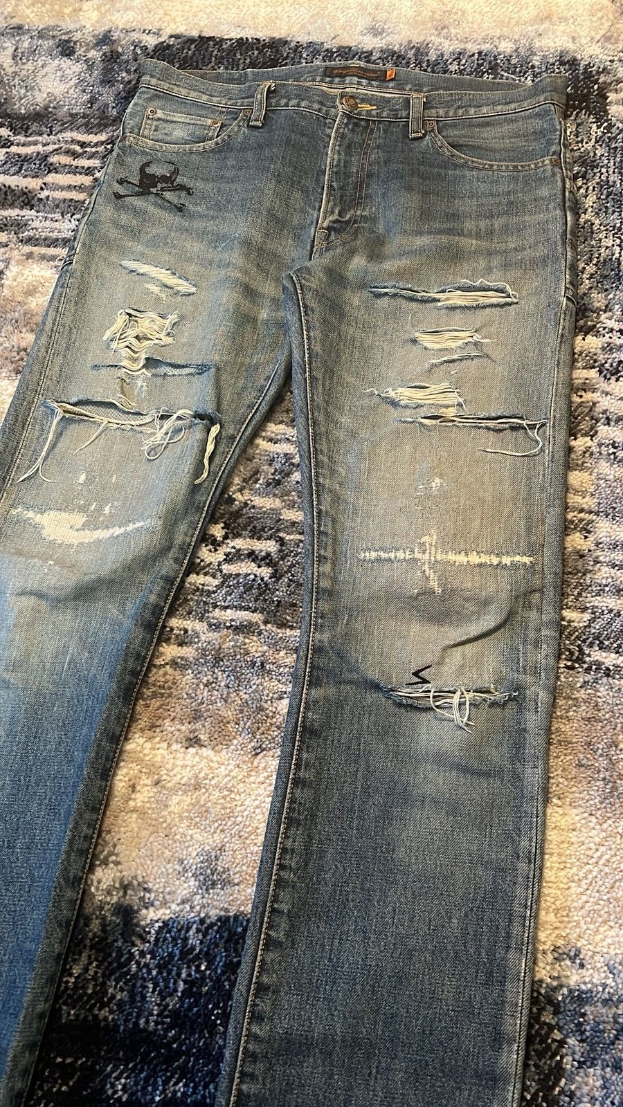 Jun Takahashi × Undercover Undercover AW05 Skull Denim Size US 32 / EU 48 - 4 Thumbnail