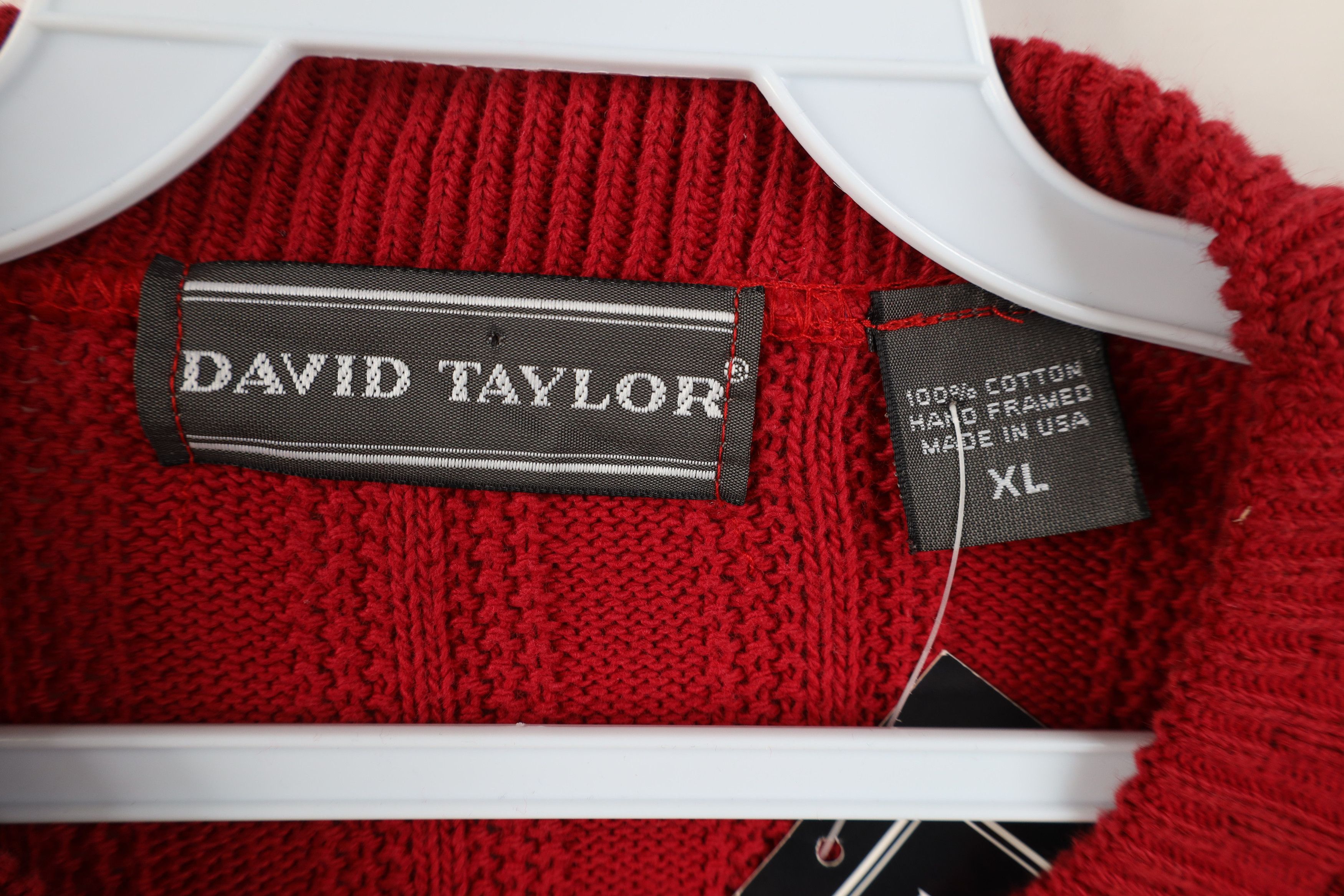 Vintage Deadstock Vintage 90s Streetwear Ribbed Knit Sweater Red USA Size US XL / EU 56 / 4 - 8 Thumbnail