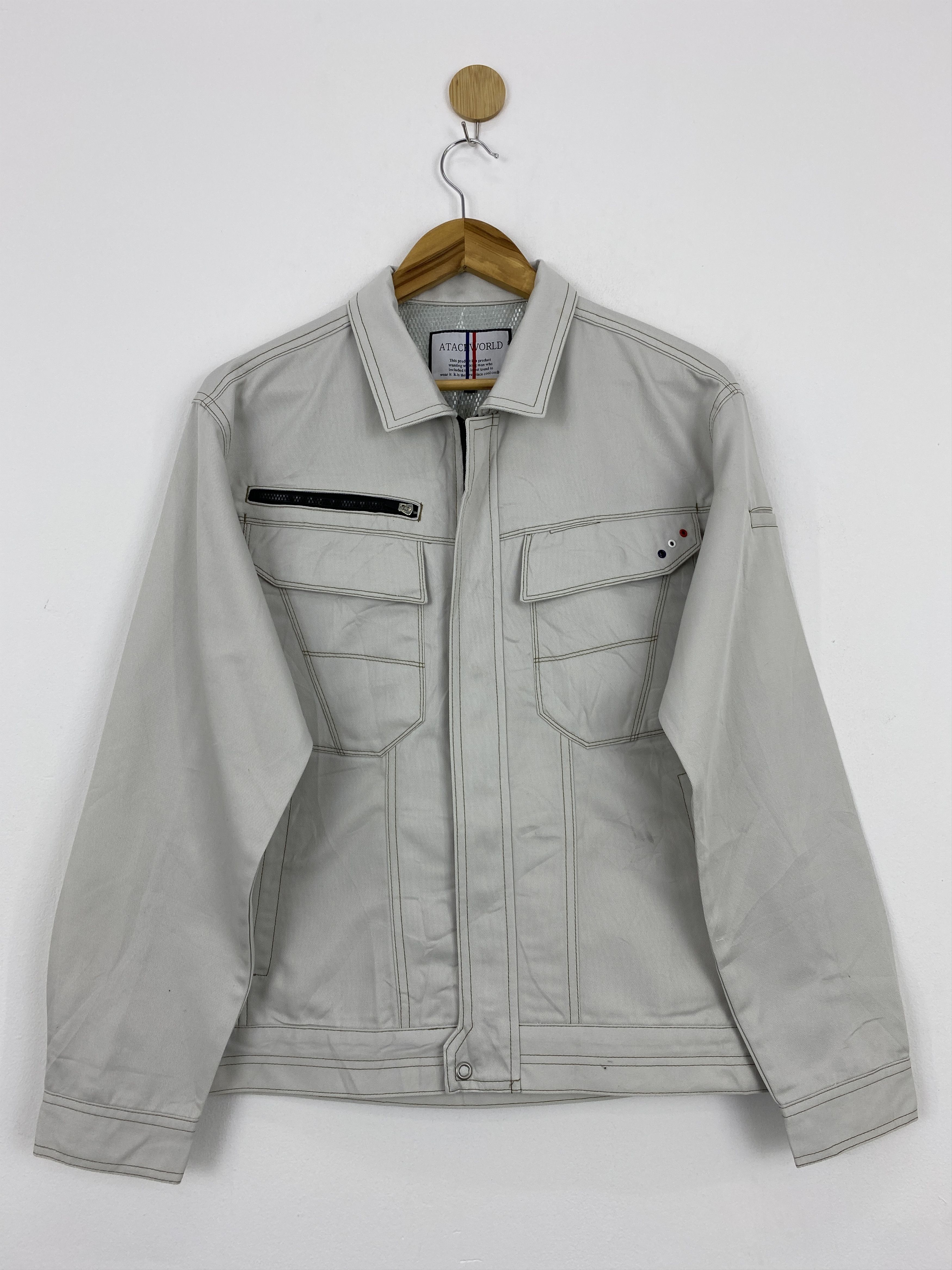 Japanese Brand Vintage Attack World Tactical Denim Workwear Jacket J1786 Size US L / EU 52-54 / 3 - 11 Thumbnail