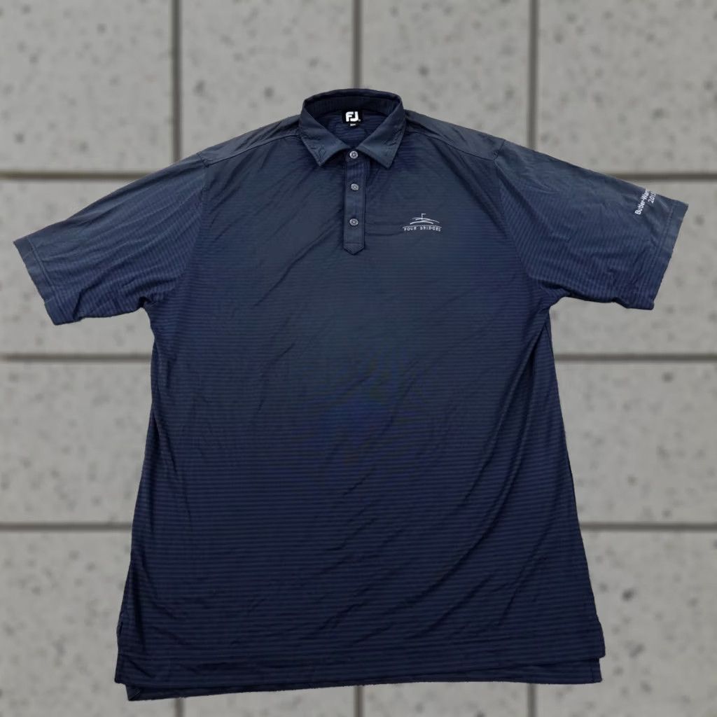 Footjoy FootJoy Polo Shirt Mens L Black Performance Four Bridges Butler Warren Golf Men Size US L / EU 52-54 / 3 - 1 Thumbnail