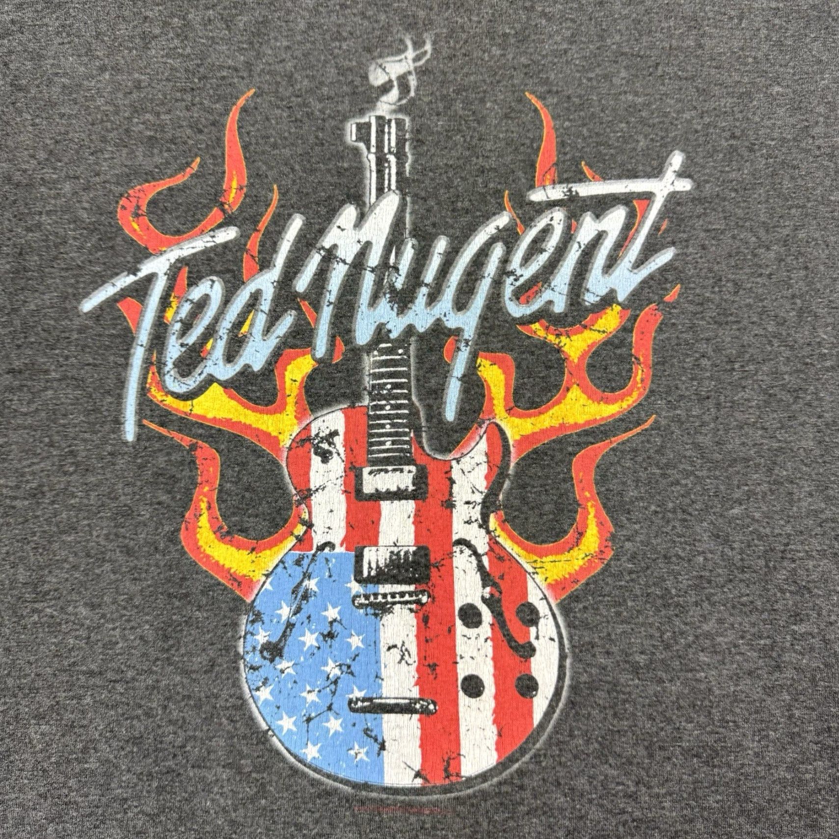 Vintage VINTAGE Ted Nugent Band T-Shirt Adult Large Gray 2003 Rock Y2K Music Grunge Mens Size US L / EU 52-54 / 3 - 2 Thumbnail