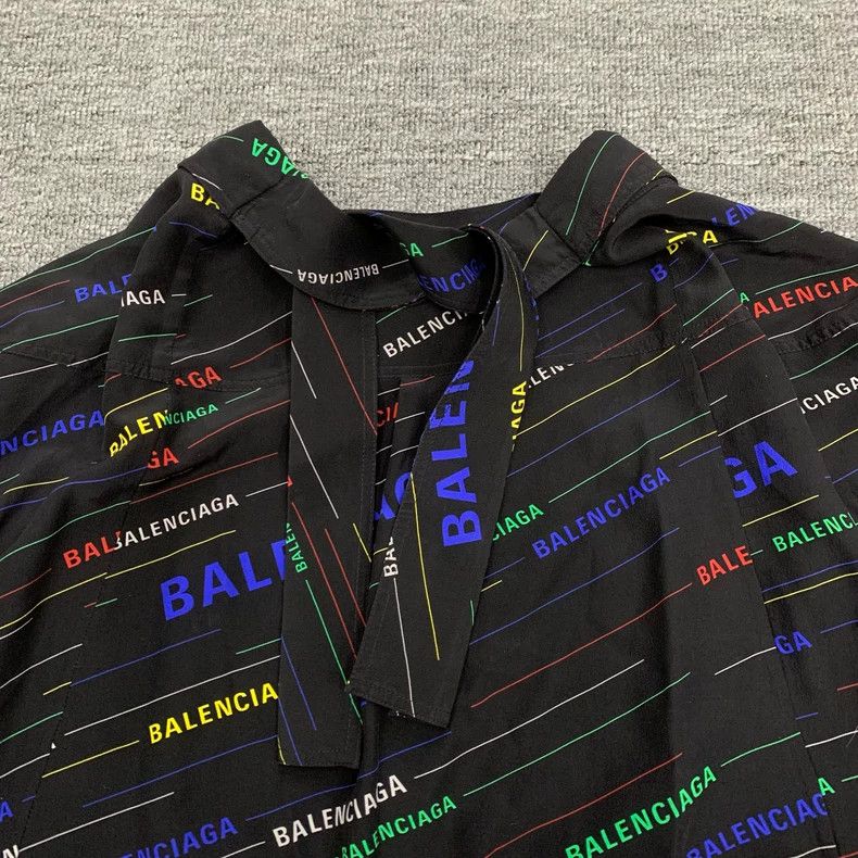 Balenciaga Balenciaga size 34 Black bullet-screen monogrammed shirt j Size S / US 4 / IT 40 - 9 Thumbnail