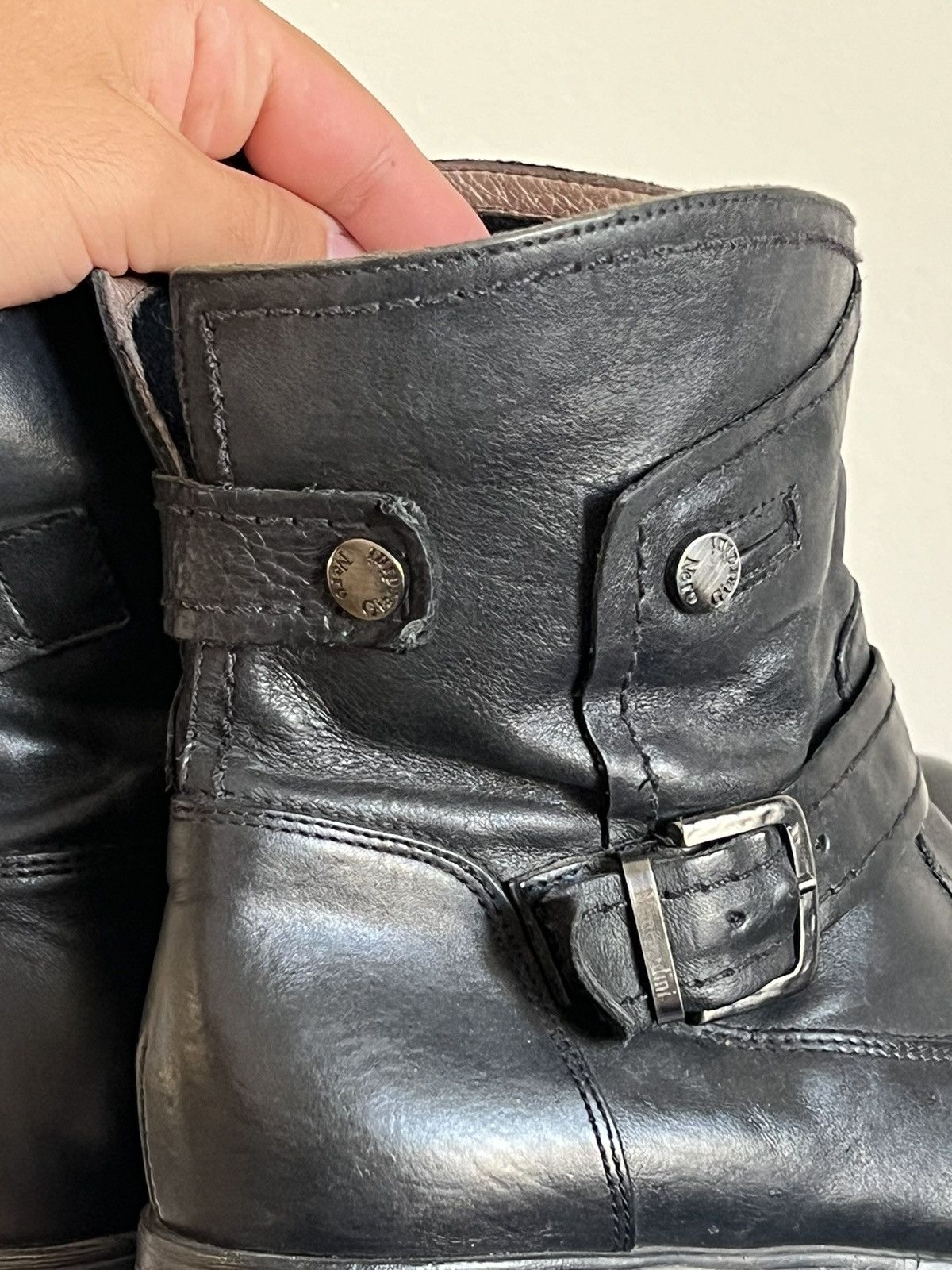 Leather Y2K vintage leather avant garde boots Rick Owen’s style Size US 8 / IT 38 - 4 Thumbnail