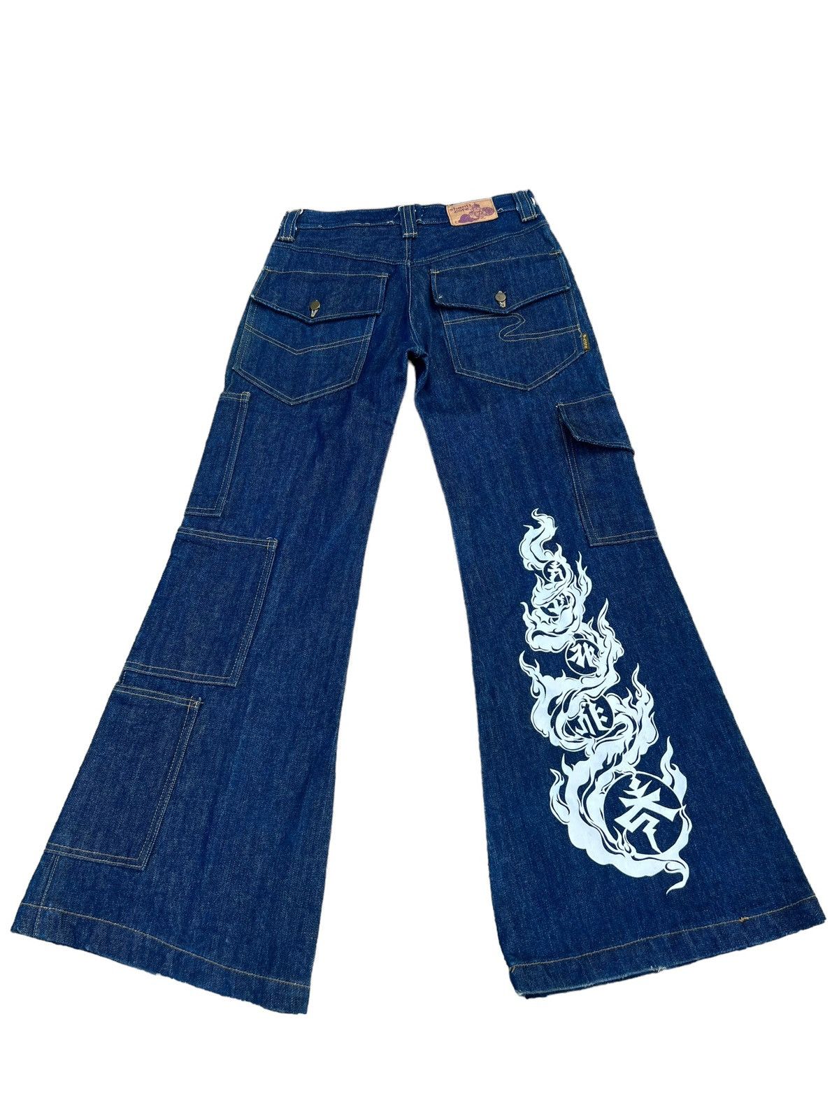 Vintage Vintage SHANIT CORE Japan Cargo Wide Leg Denim Jeans Size US 29 - 2 Thumbnail