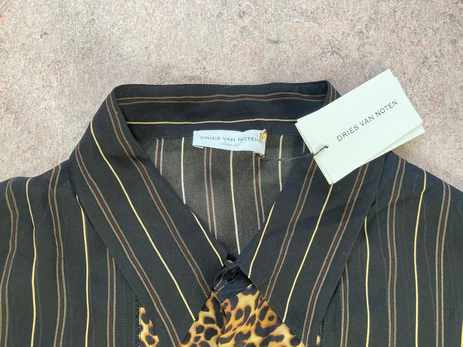 Dries Van Noten Dries Van Noten Striped Leopard Shirt Size 50 Size US M / EU 48-50 / 2 - 6 Thumbnail