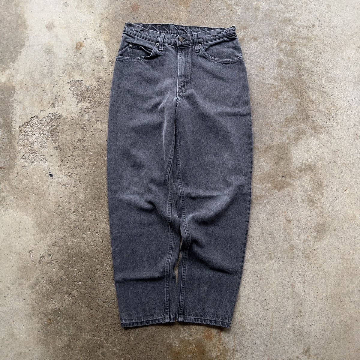 Levi's 90s Levi's 560 Baggy Faded Black Thrashed Jeans ERD Grunge Size US 30 / EU 46 - 1 Thumbnail